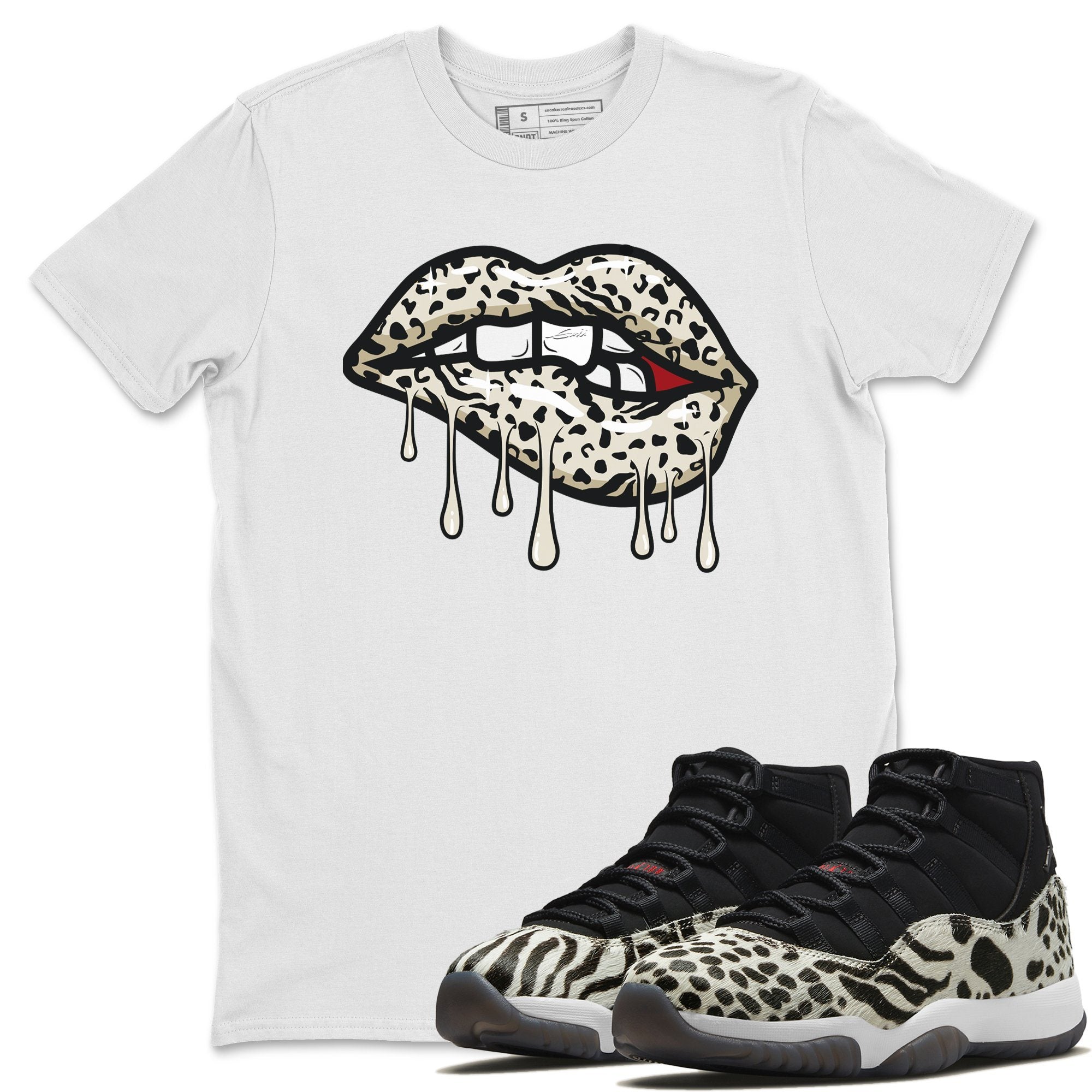 Jordan 11 Animal Instinct Shirt To Match Jordans Lips Bite Sneaker Tees Jordan 11 Animal Instinct Drip Gear Zone Sneaker Matching Clothing Unisex Shirts