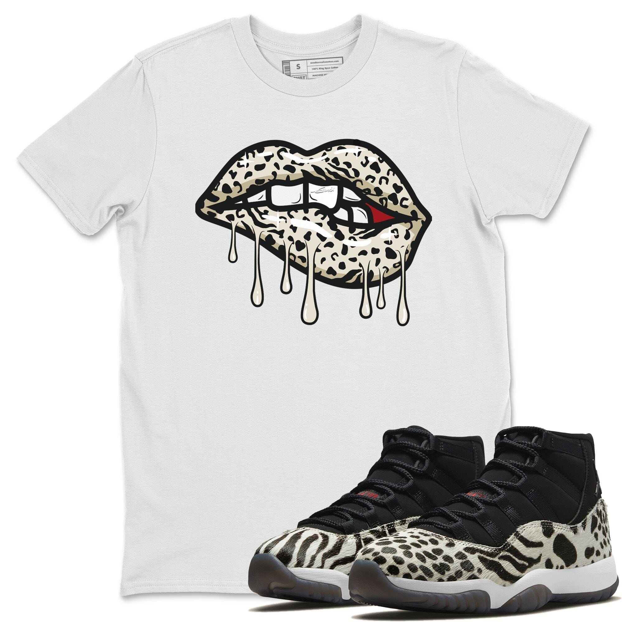 Jordan 11 Animal Instinct Shirt To Match Jordans Lips Bite Sneaker Tees Jordan 11 Animal Instinct Drip Gear Zone Sneaker Matching Clothing Unisex Shirts