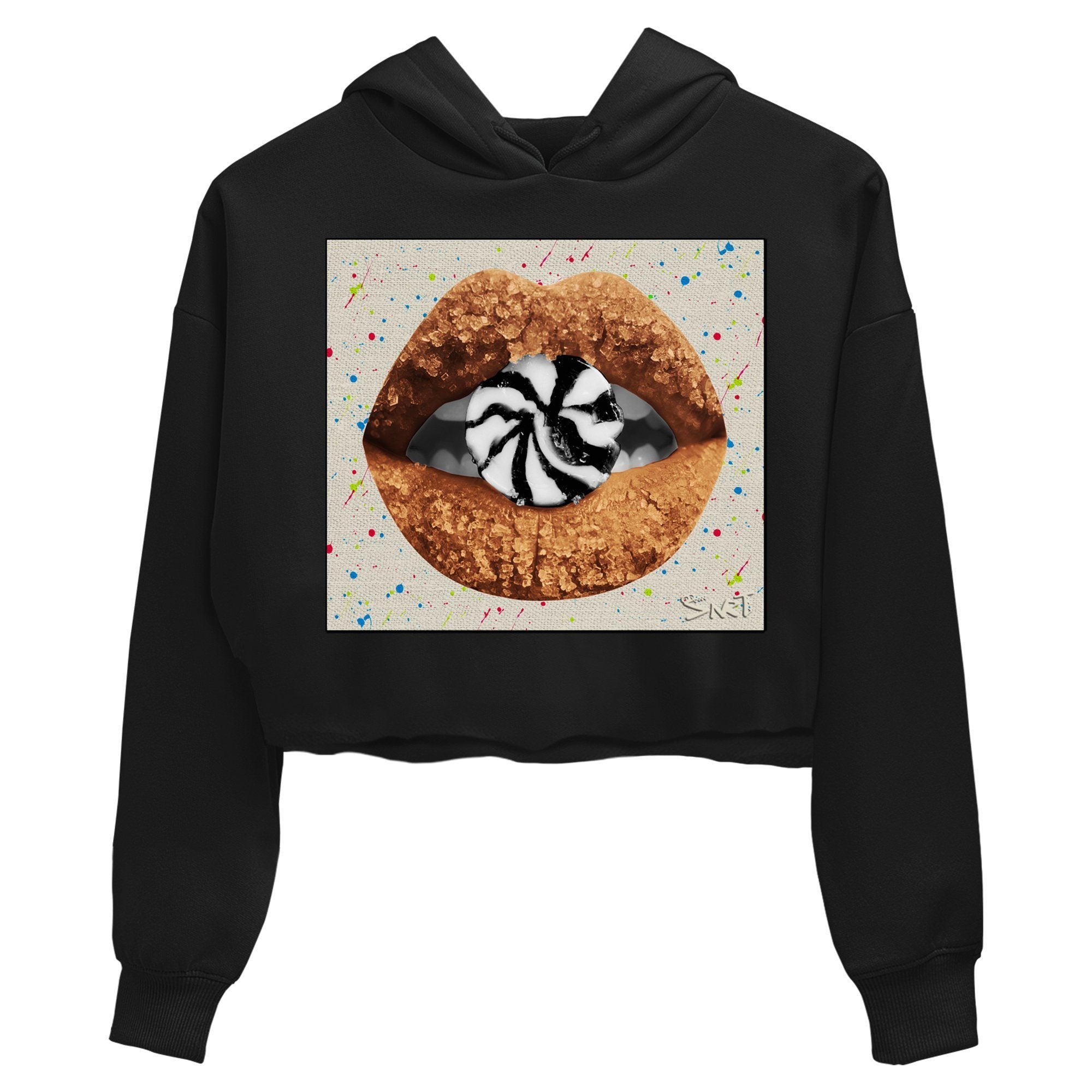 Jordan 1 Brushstroke Sneaker Matching T-Shirt Lips Candy Sneaker Tees Jordan 1 Brushstroke Sneaker Release Tees Women's Shirts