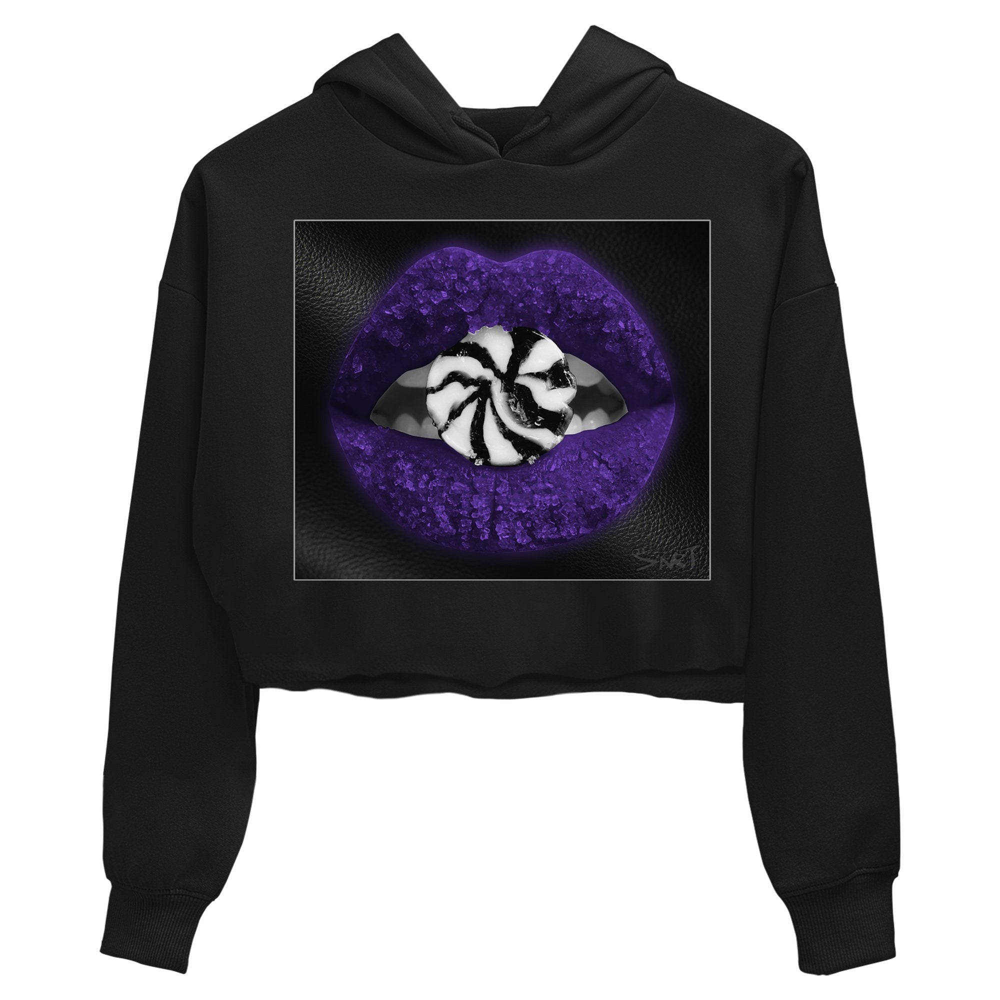 Jordan 1 Court Purple Sneaker Matching T-Shirt Lips Candy Sneaker Tees Jordan 1 Court Purple Sneaker Release Tees Women's Shirts