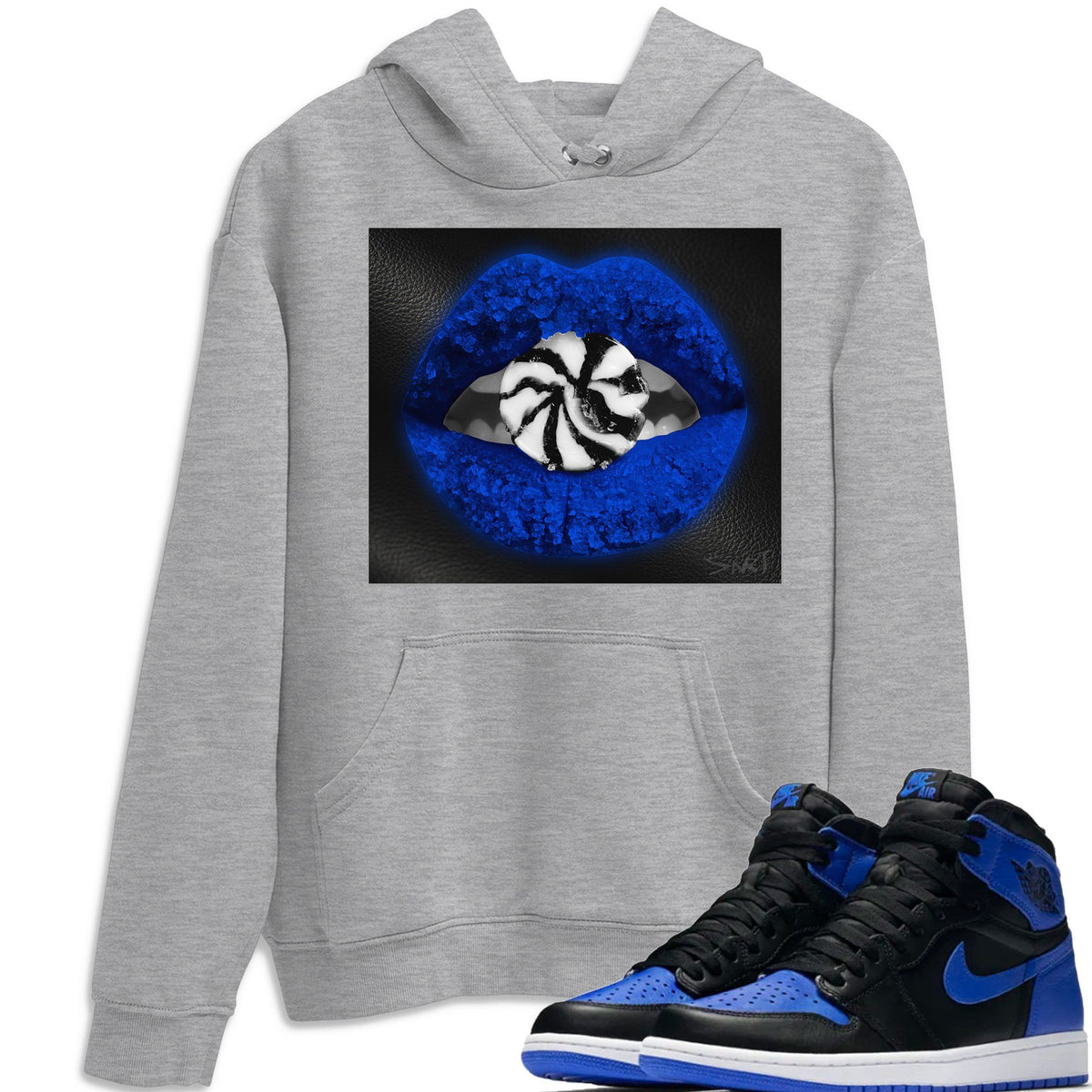 Jordan 1 Royal Black Shirt To Match Jordans Lips Candy Sneaker Tees Jordan 1 Royal Black Drip Gear Zone Sneaker Matching Clothing Unisex Shirts