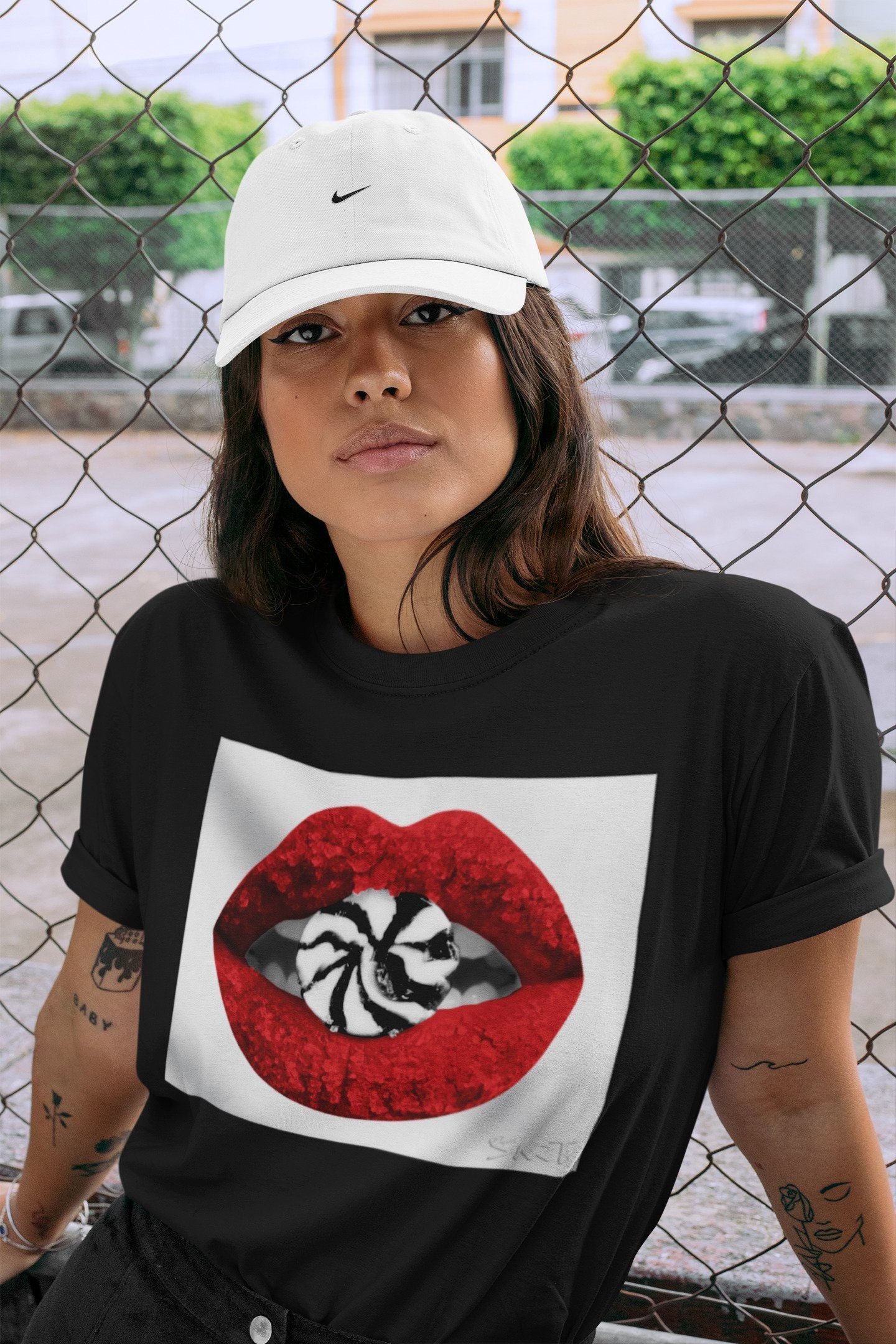 Jordan 1 Varsity Red Shirt To Match Jordans Lips Candy Sneaker Tees Jordan 1 Varsity Red Drip Gear Zone Sneaker Matching Clothing Unisex Shirts