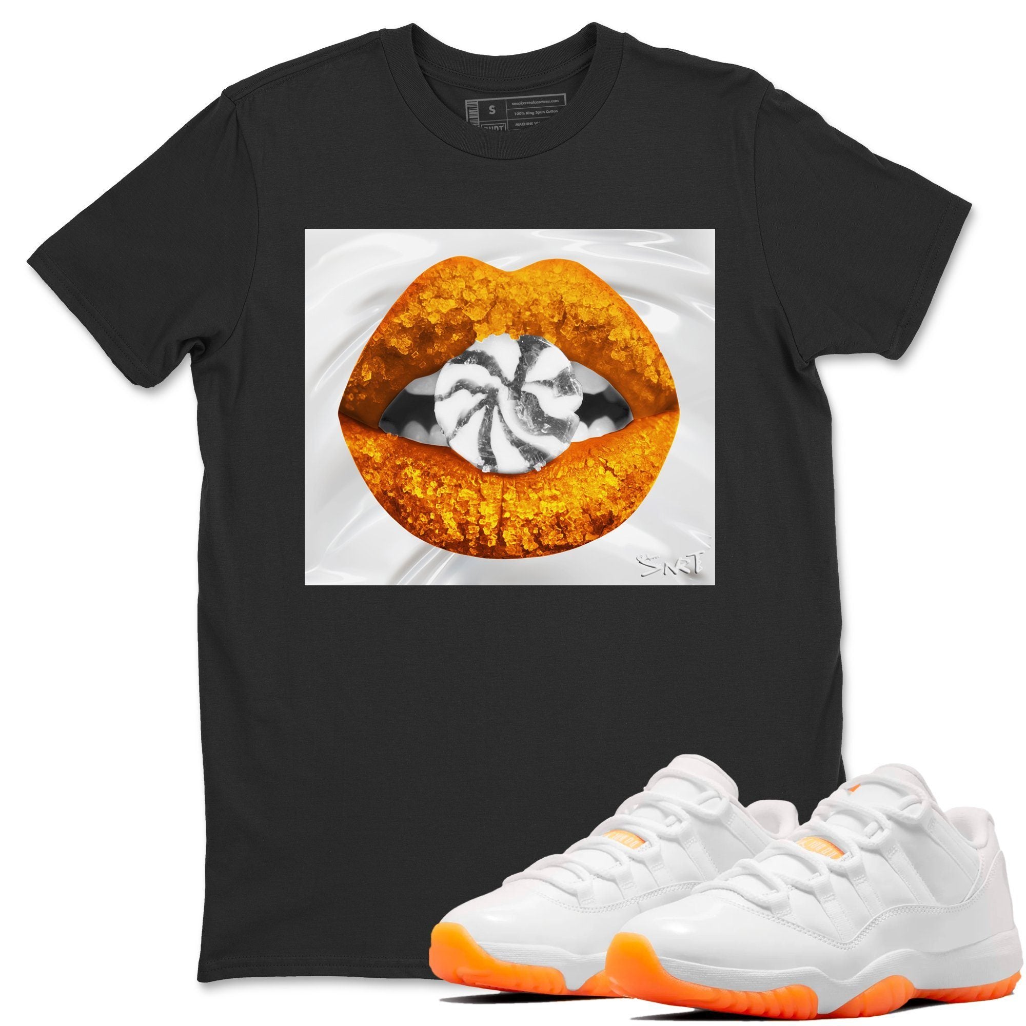 Jordan 11 Citrus Shirt To Match Jordans Lips Candy Sneaker Tees Jordan 11 Citrus Drip Gear Zone Sneaker Matching Clothing Unisex Shirts