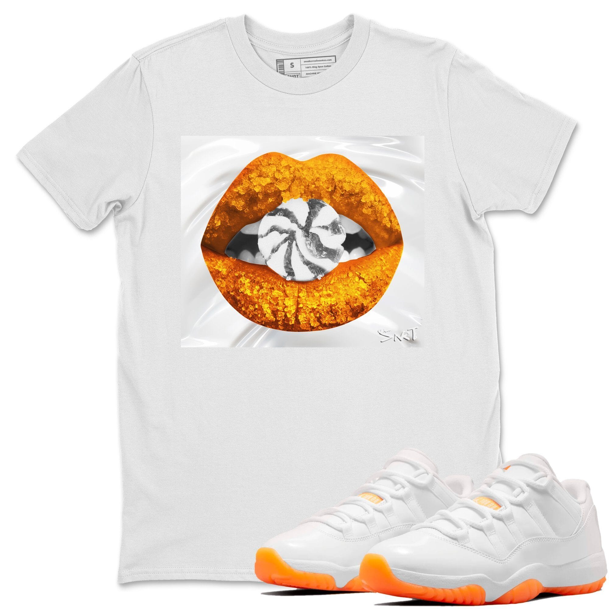 Jordan 11 Citrus Shirt To Match Jordans Lips Candy Sneaker Tees Jordan 11 Citrus Drip Gear Zone Sneaker Matching Clothing Unisex Shirts