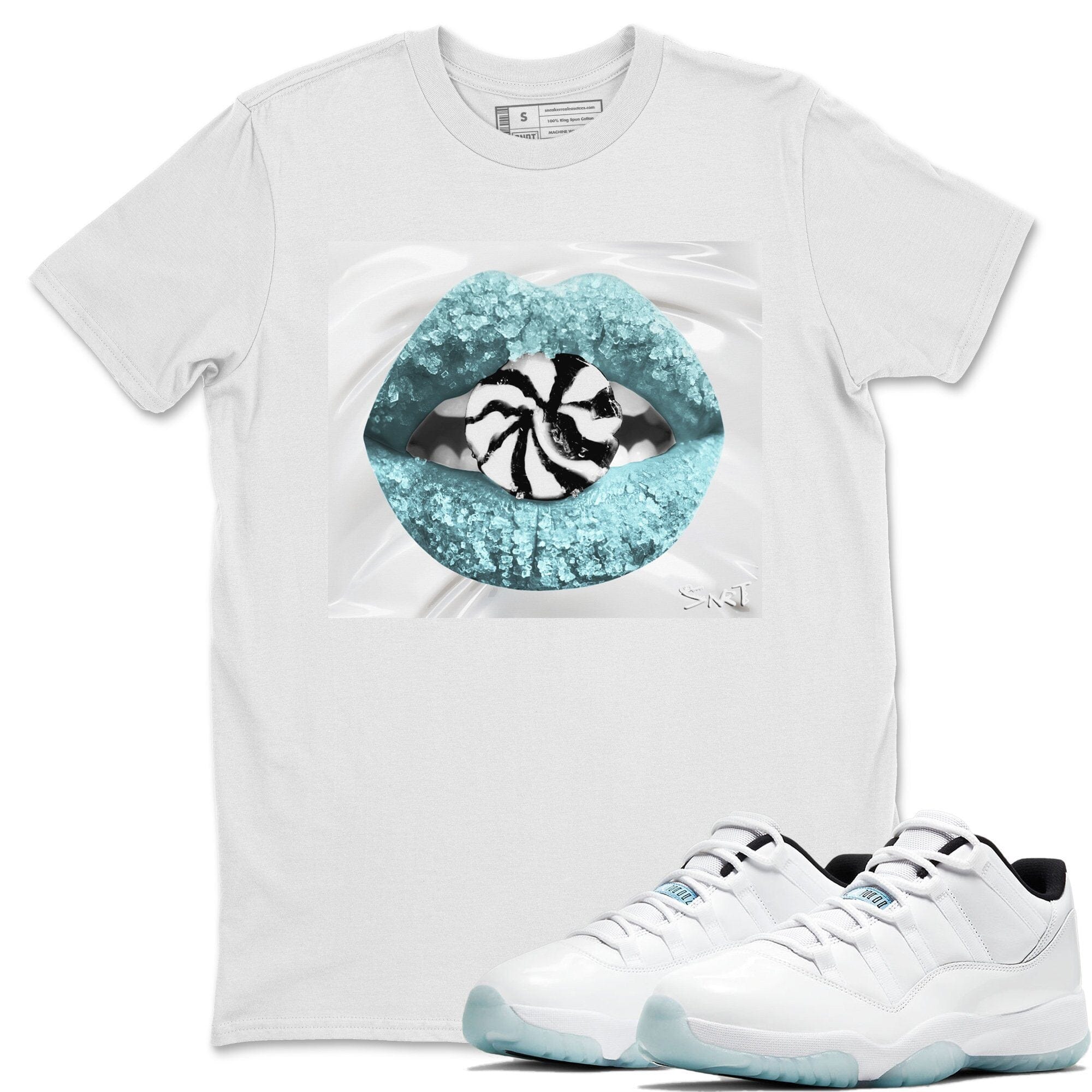 Jordan 11 Legend Blue Shirt To Match Jordans Lips Candy Sneaker Tees Jordan 11 Legend Blue Drip Gear Zone Sneaker Matching Clothing Unisex Shirts