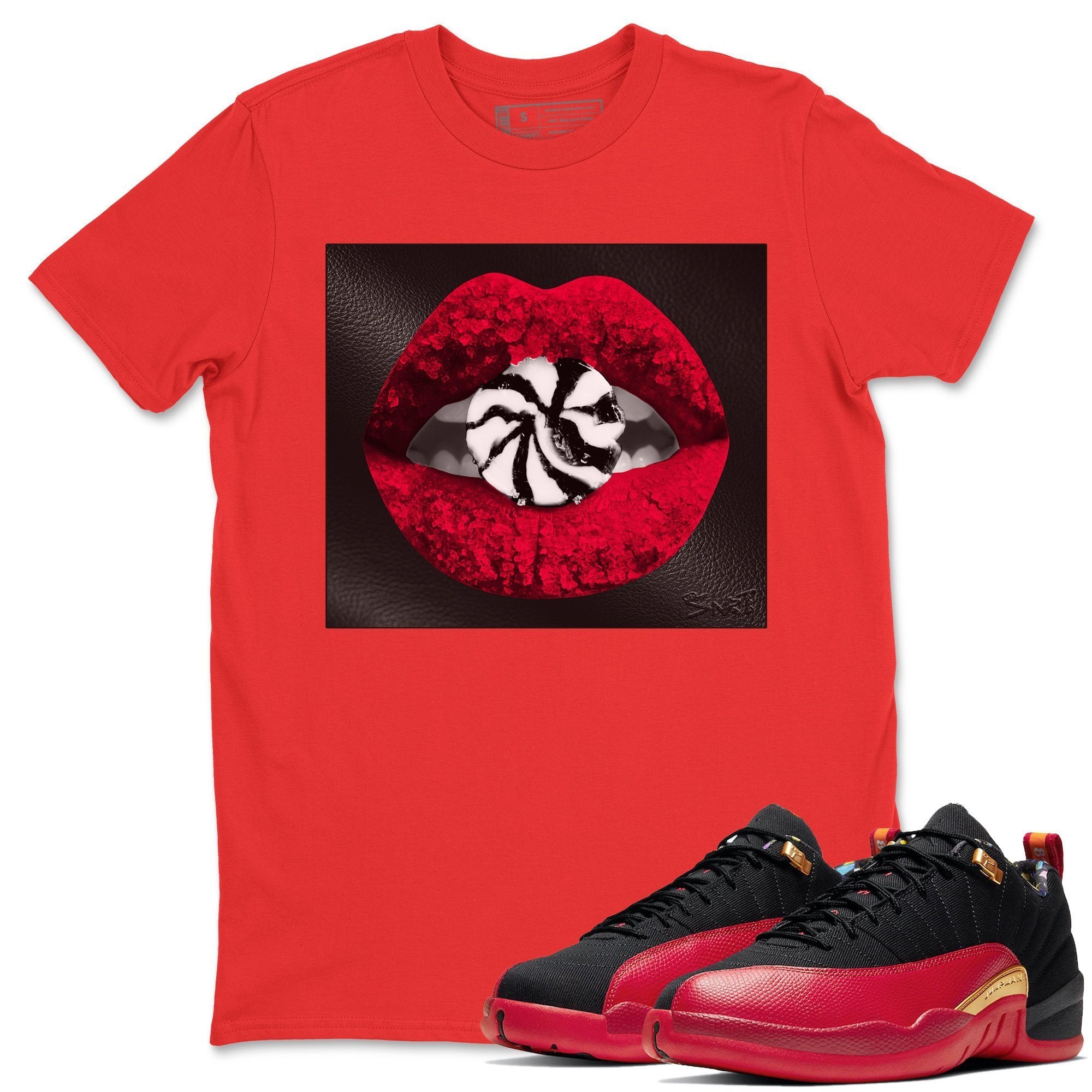 Jordan 12 Super Bowl Shirt To Match Jordans Lips Candy Sneaker Tees Jordan 12 Super Bowl Drip Gear Zone Sneaker Matching Clothing Unisex Shirts