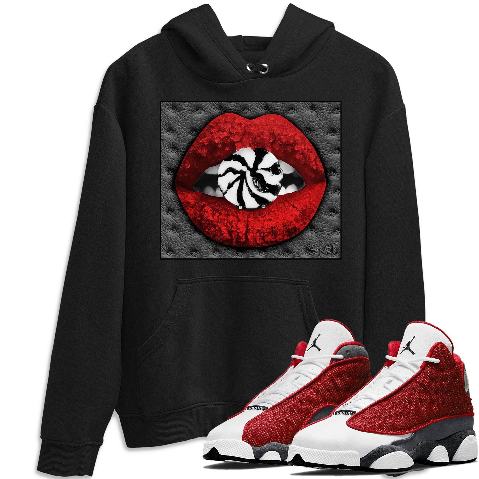 Jordan 13 Red Flint Shirt To Match Jordans Lips Candy Sneaker Tees Jordan 13 Red Flint Drip Gear Zone Sneaker Matching Clothing Unisex Shirts