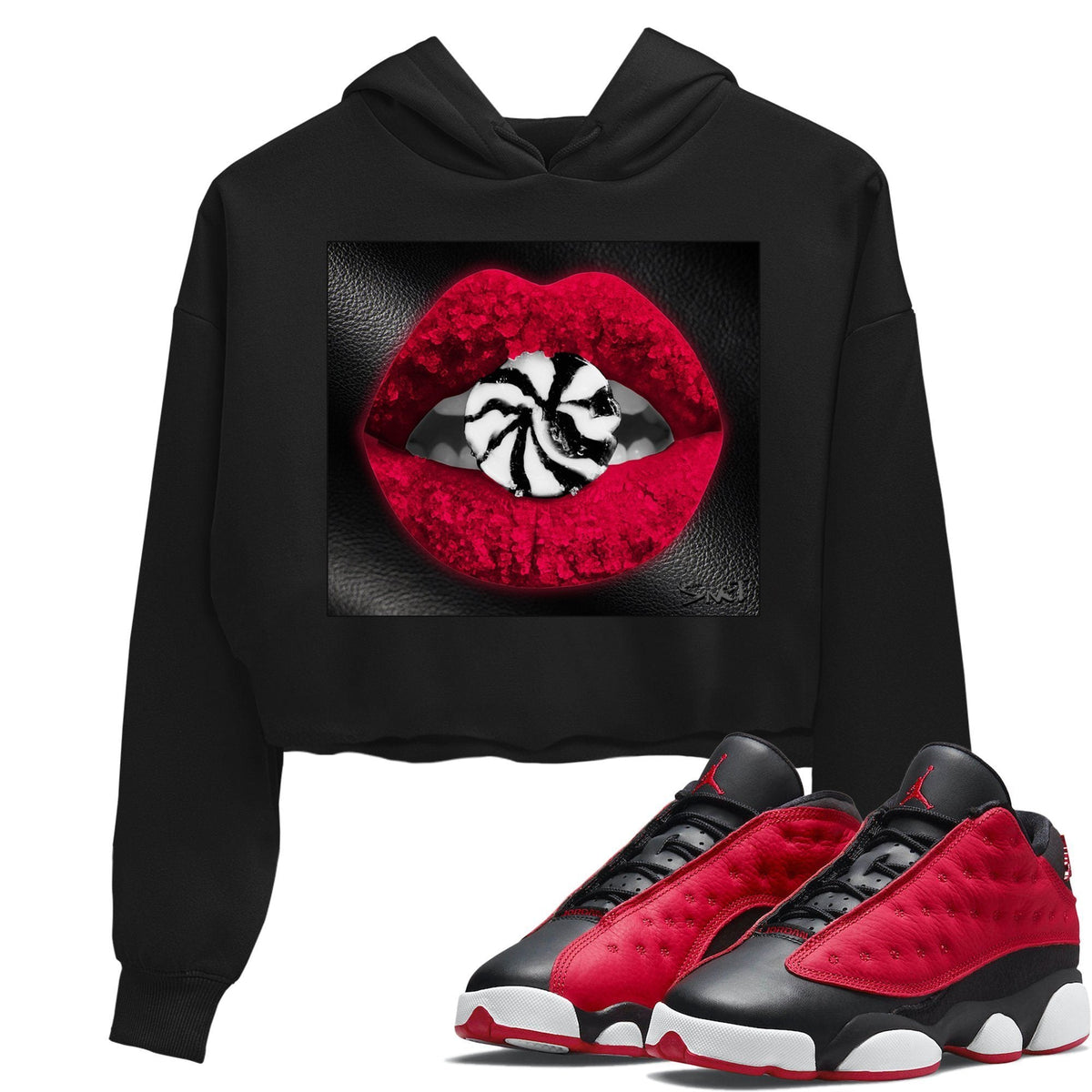 Jordan 13 Very Berry Sneaker Matching T-Shirt Lips Candy Sneaker Tees Jordan 13 Very Berry Sneaker Release Tees Women's Shirts