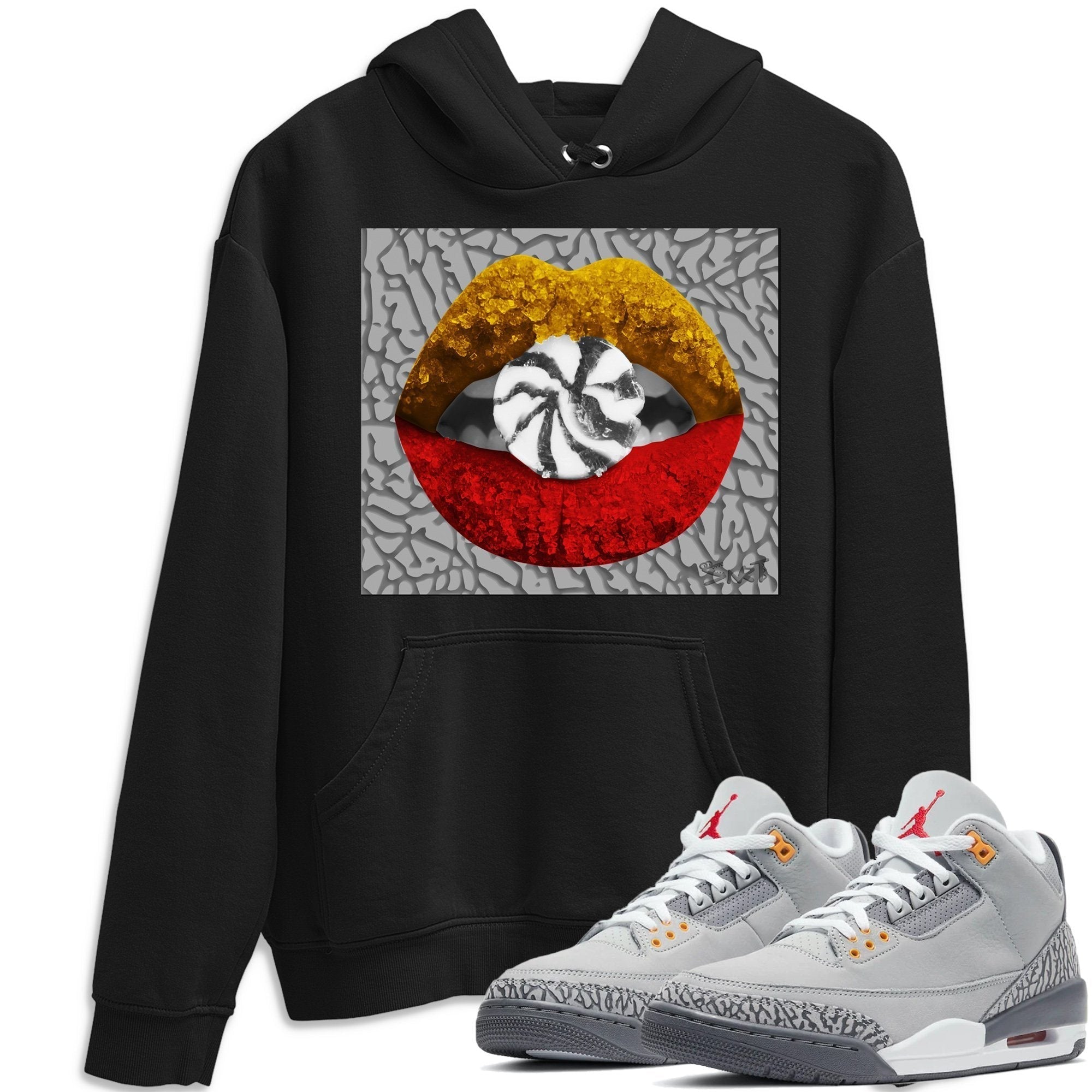 Jordan 3 Cool Grey Shirt To Match Jordans Lips Candy Sneaker Tees Jordan 3 Cool Grey Drip Gear Zone Sneaker Matching Clothing Unisex Shirts