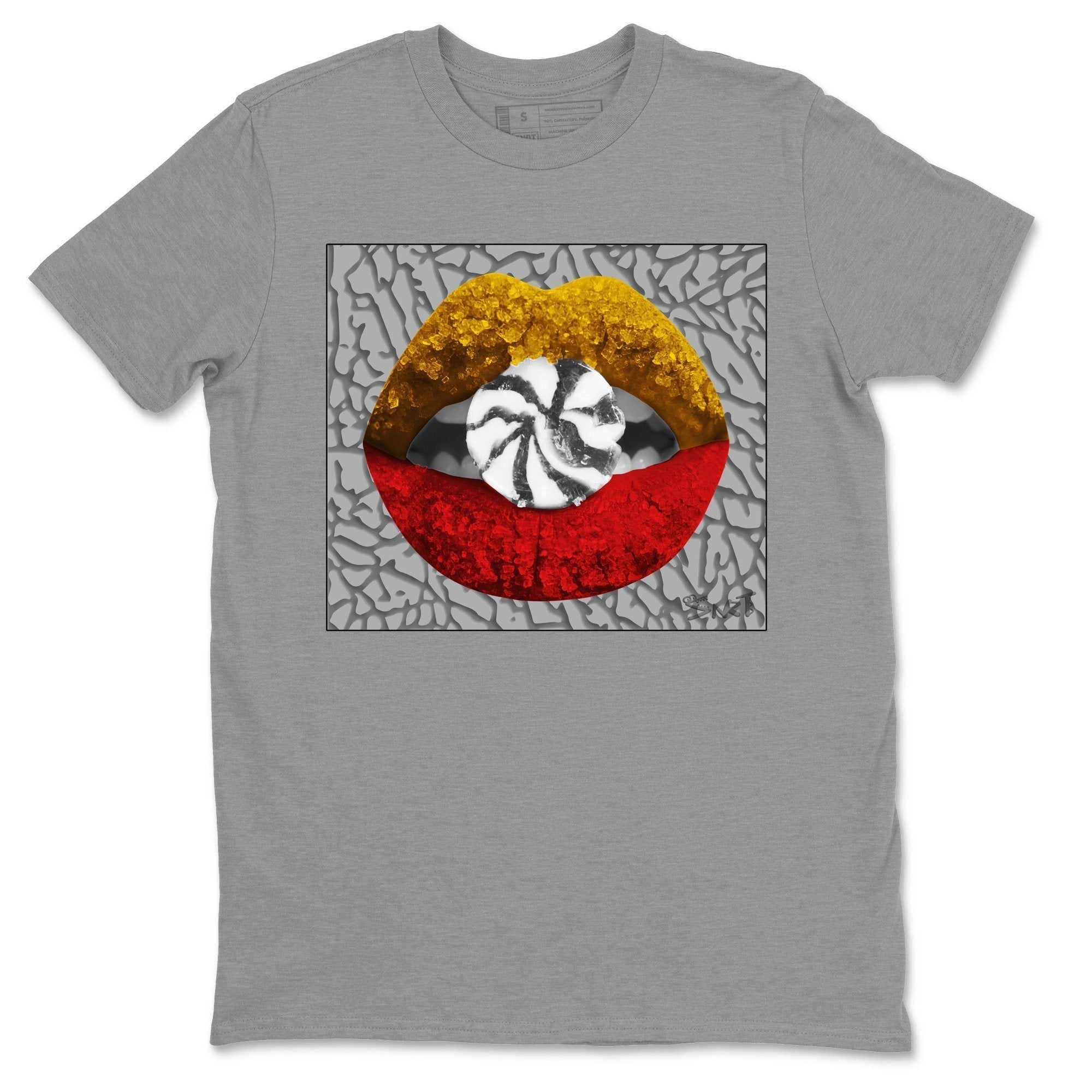 Jordan 3 Cool Grey Shirt To Match Jordans Lips Candy Sneaker Tees Jordan 3 Cool Grey Drip Gear Zone Sneaker Matching Clothing Unisex Shirts