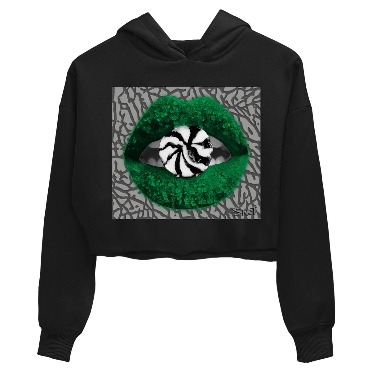 Jordan 3 Pine Green Sneaker Matching T-Shirt Lips Candy Sneaker Tees Jordan 3 Pine Green Sneaker Release Tees Women's Shirts