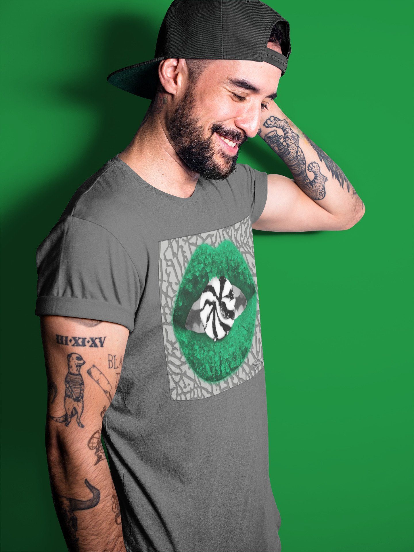 Jordan 3 Pine Green Shirt To Match Jordans Lips Candy Sneaker Tees Jordan 3 Pine Green Drip Gear Zone Sneaker Matching Clothing Unisex Shirts