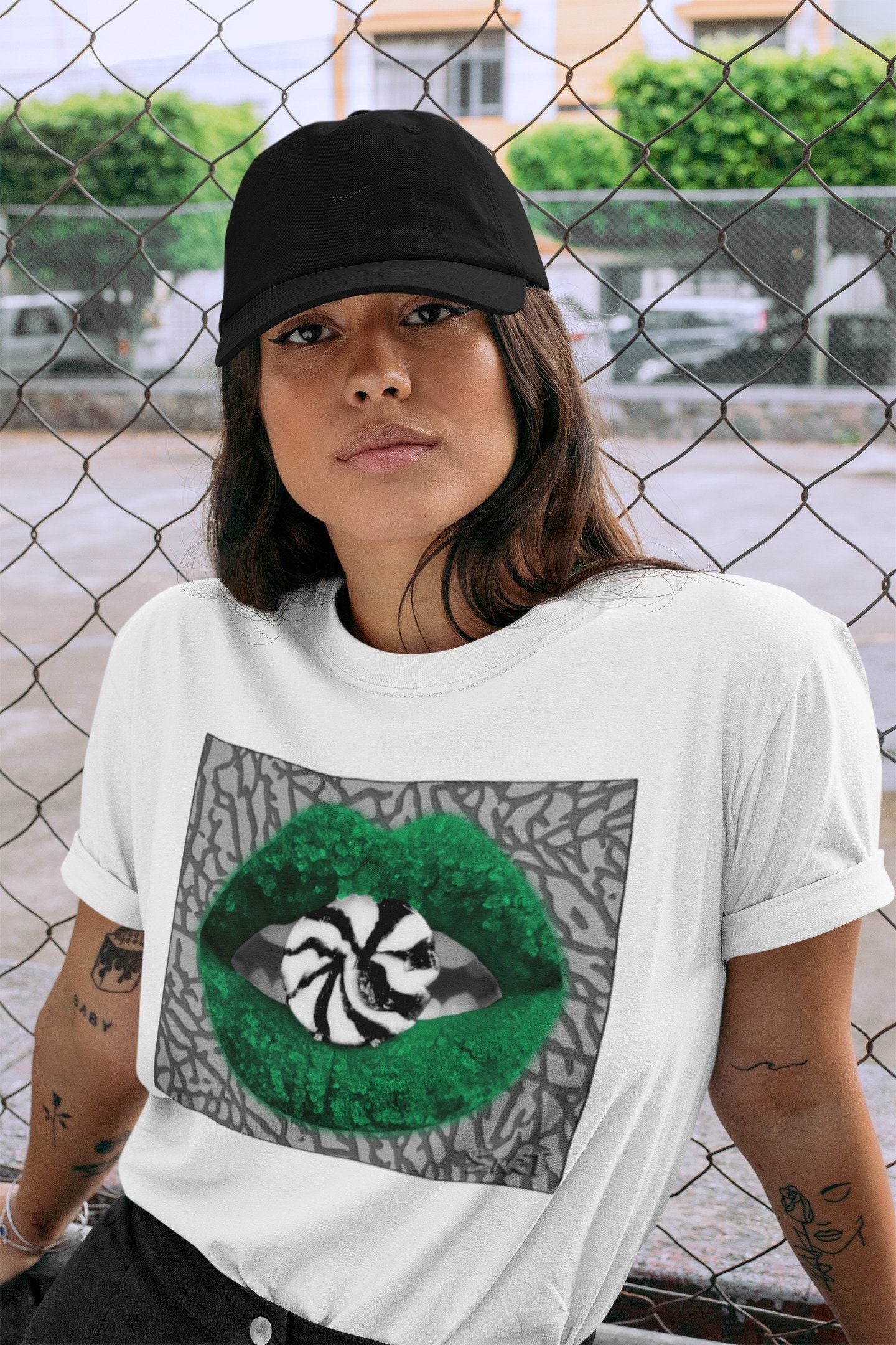 Jordan 3 Pine Green Shirt To Match Jordans Lips Candy Sneaker Tees Jordan 3 Pine Green Drip Gear Zone Sneaker Matching Clothing Unisex Shirts