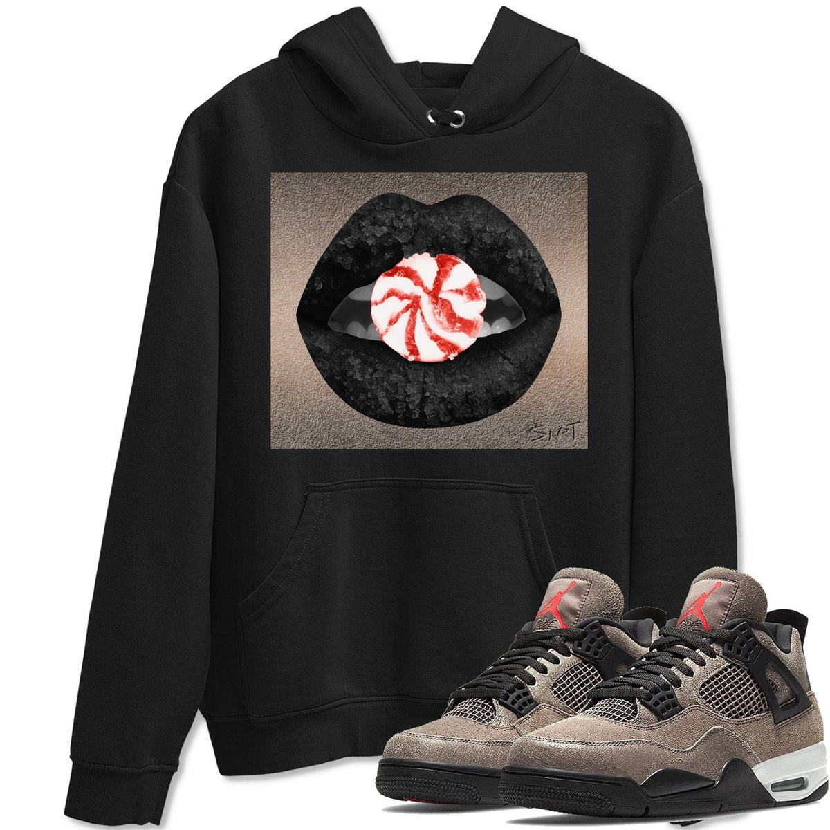 Jordan 4 Taupe Haze Shirt To Match Jordans Lips Candy Sneaker Tees Jordan 4 Taupe Haze Drip Gear Zone Sneaker Matching Clothing Unisex Shirts