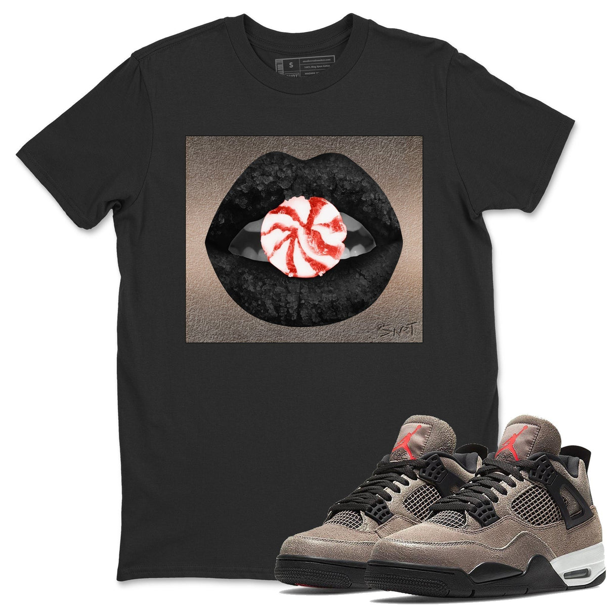 Jordan 4 Taupe Haze Shirt To Match Jordans Lips Candy Sneaker Tees Jordan 4 Taupe Haze Drip Gear Zone Sneaker Matching Clothing Unisex Shirts