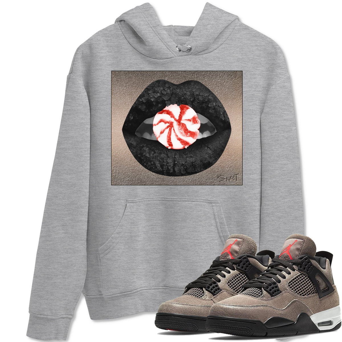 Jordan 4 Taupe Haze Shirt To Match Jordans Lips Candy Sneaker Tees Jordan 4 Taupe Haze Drip Gear Zone Sneaker Matching Clothing Unisex Shirts