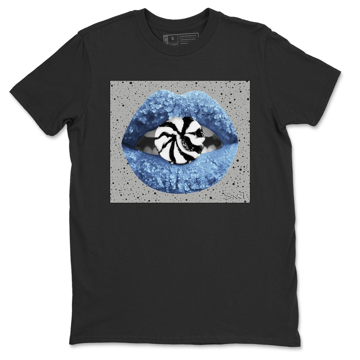 Jordan 4 University Blue Shirt To Match Jordans Lips Candy Sneaker Tees Jordan 4 University Blue Drip Gear Zone Sneaker Matching Clothing Unisex Shirts