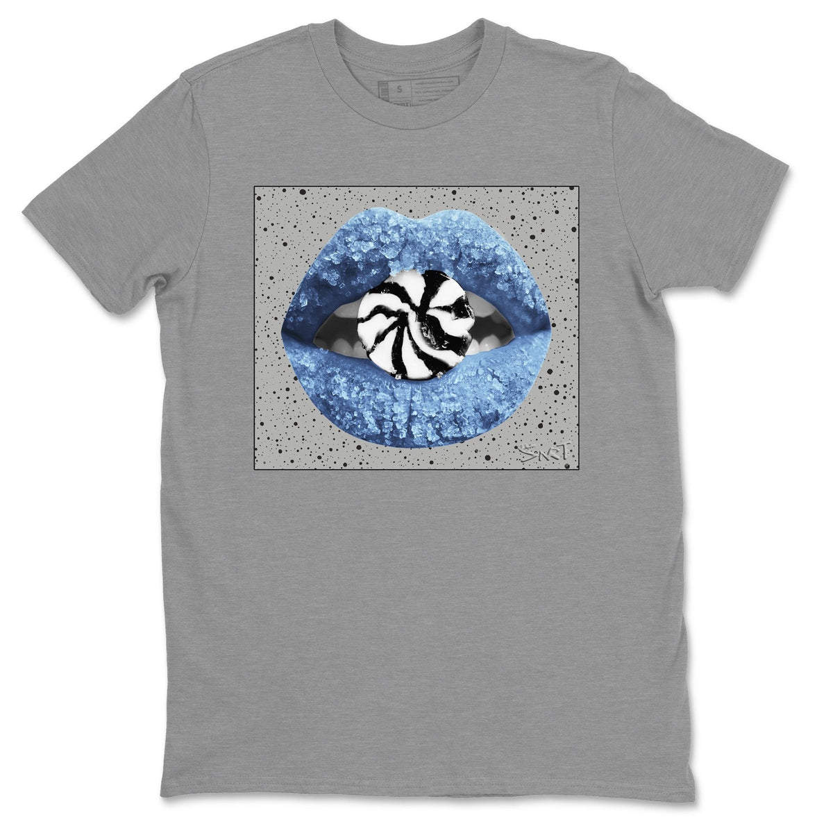 Jordan 4 University Blue Shirt To Match Jordans Lips Candy Sneaker Tees Jordan 4 University Blue Drip Gear Zone Sneaker Matching Clothing Unisex Shirts