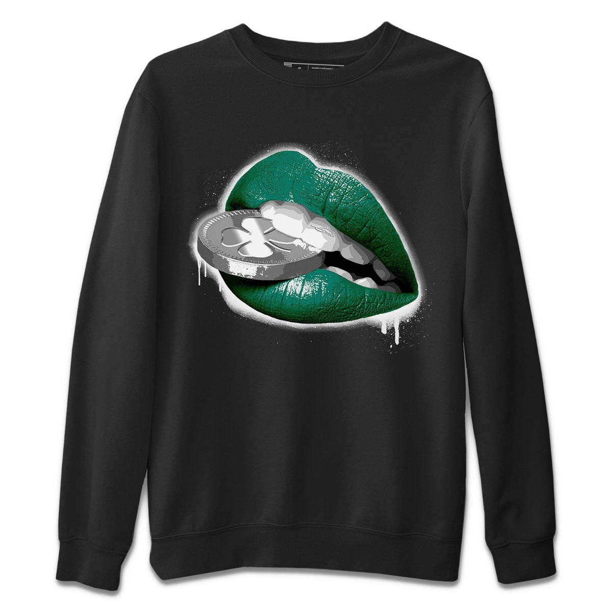 Jordan 1 Gorge Green Sneaker Matching T-Shirt Lips Coin Sneaker Tees Jordan 1 Gorge Green Sneaker Release Tees Crew Neck Tees
