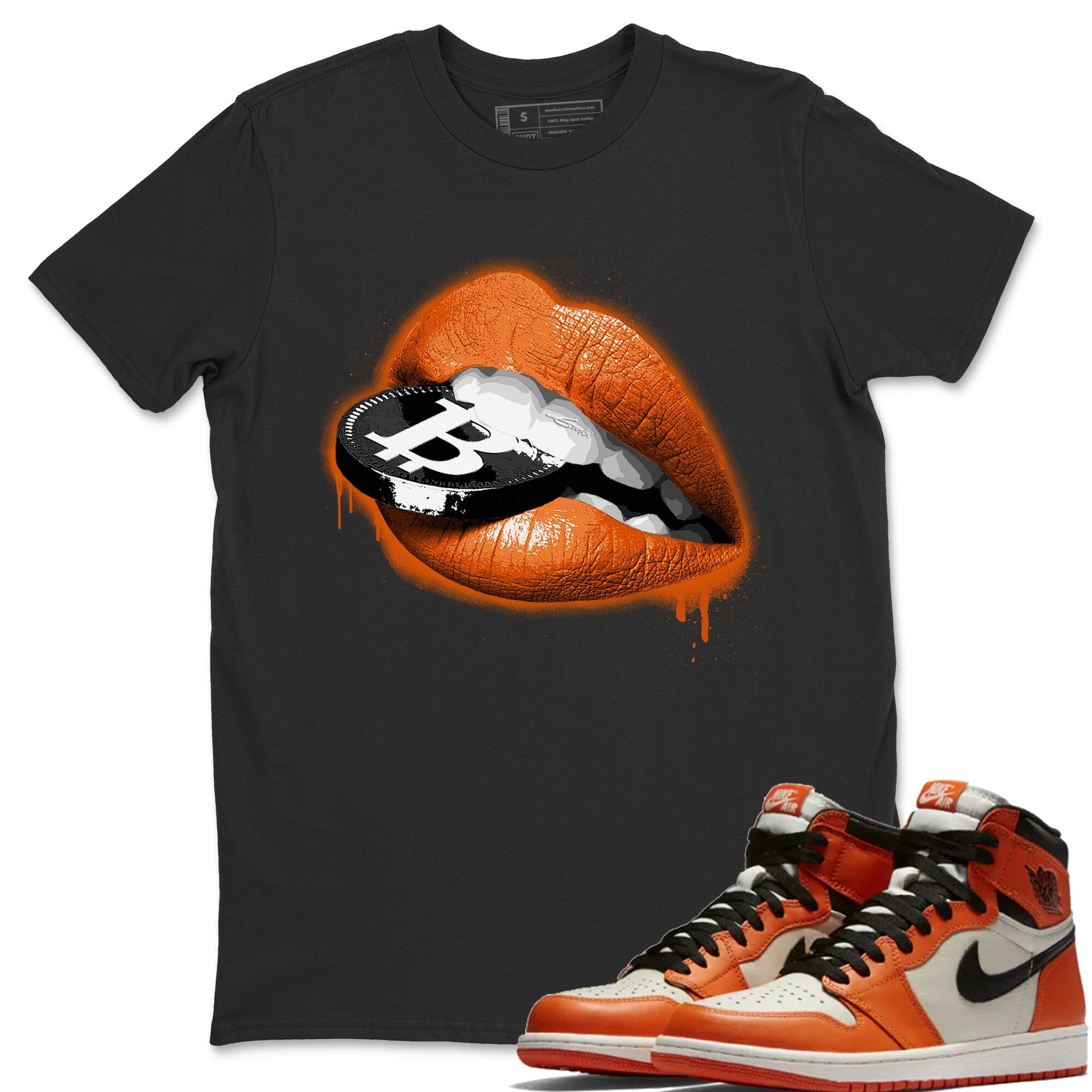 Jordan 1 Shattered Backboard Away Sneaker Matching T-Shirt Lips Coin Sneaker Tees Jordan 1 Shattered Backboard Away Sneaker Release Tees Crew Neck Tees