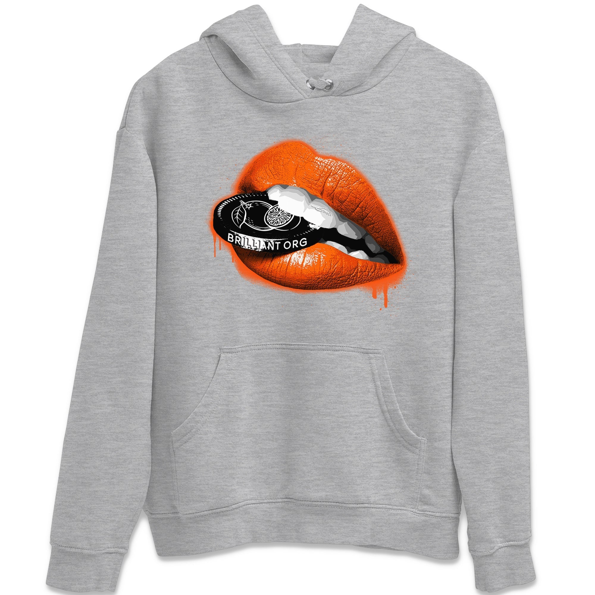 Air Jordan 12 Brilliant Orange Sneaker Match Tees Lips Coin Streetwear Sneaker Shirt 12s Brilliant Orange Tee Unisex Shirts Heather Grey 2
