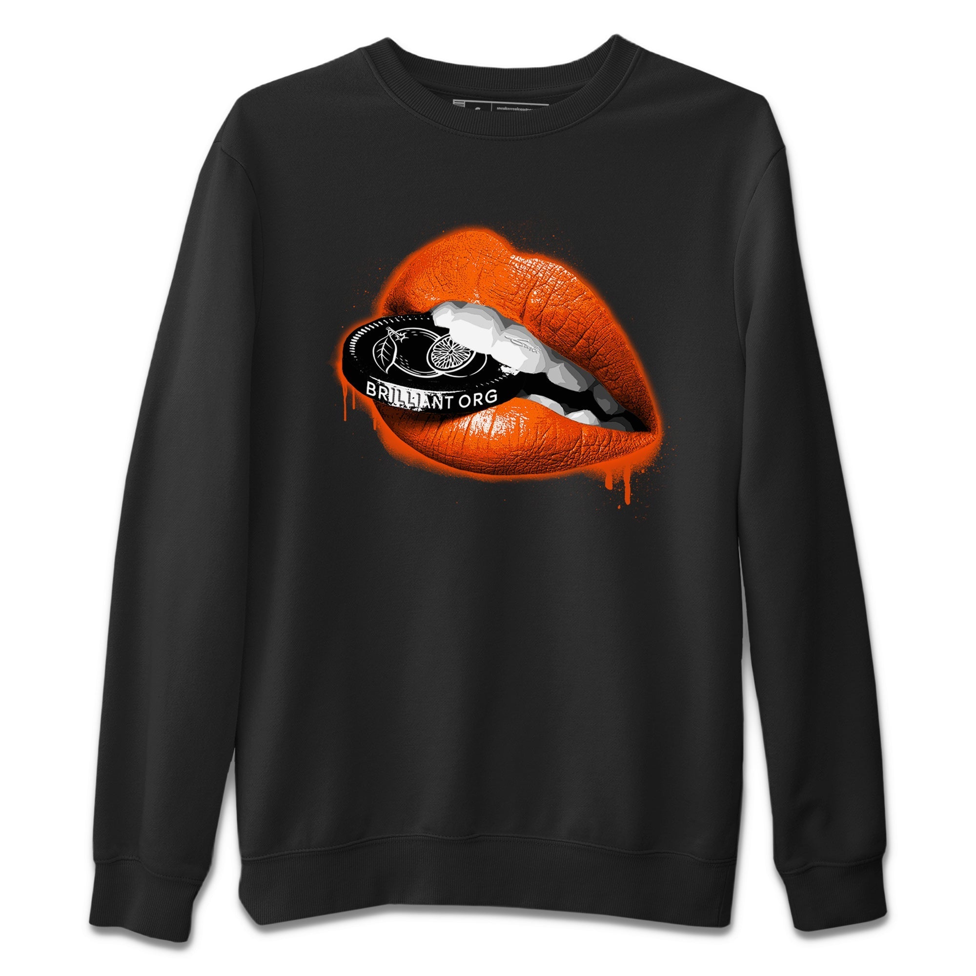 Air Jordan 12 Brilliant Orange Sneaker Match Tees Lips Coin Streetwear Sneaker Shirt 12s Brilliant Orange Tee Unisex Shirts Black 2
