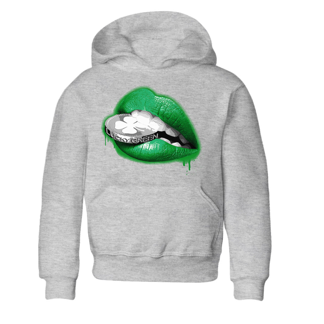 Air Jordan 3 Lucky Green Shirt To Match Jordans Lips Coin Sneaker Tees Air Jordan 3 WMNS Lucky Green Drip Gear Zone Sneaker Matching Clothing Kids Shirts Heather Grey 2
