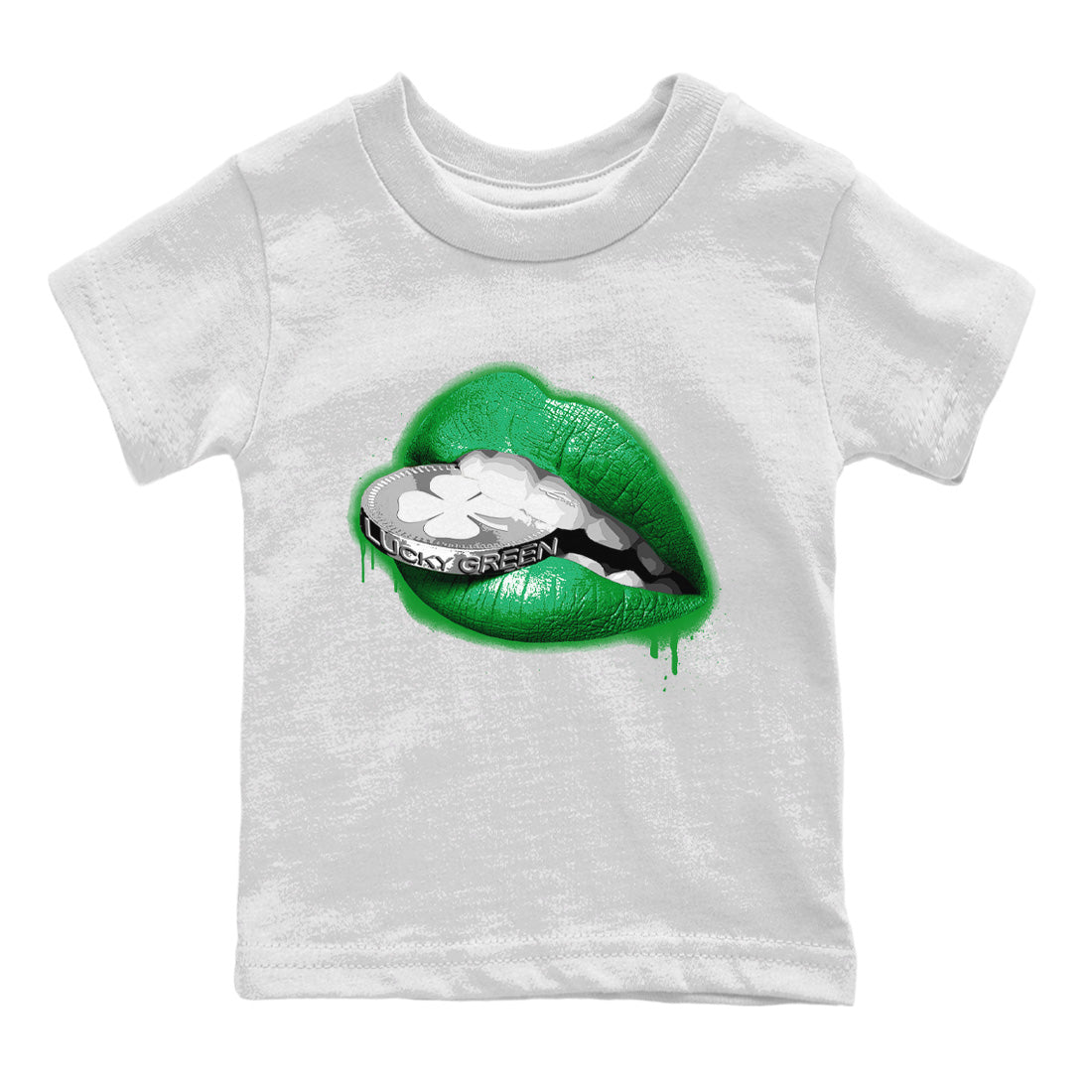 Air Jordan 3 Lucky Green Shirt To Match Jordans Lips Coin Sneaker Tees Air Jordan 3 WMNS Lucky Green Drip Gear Zone Sneaker Matching Clothing Kids Shirts White 2