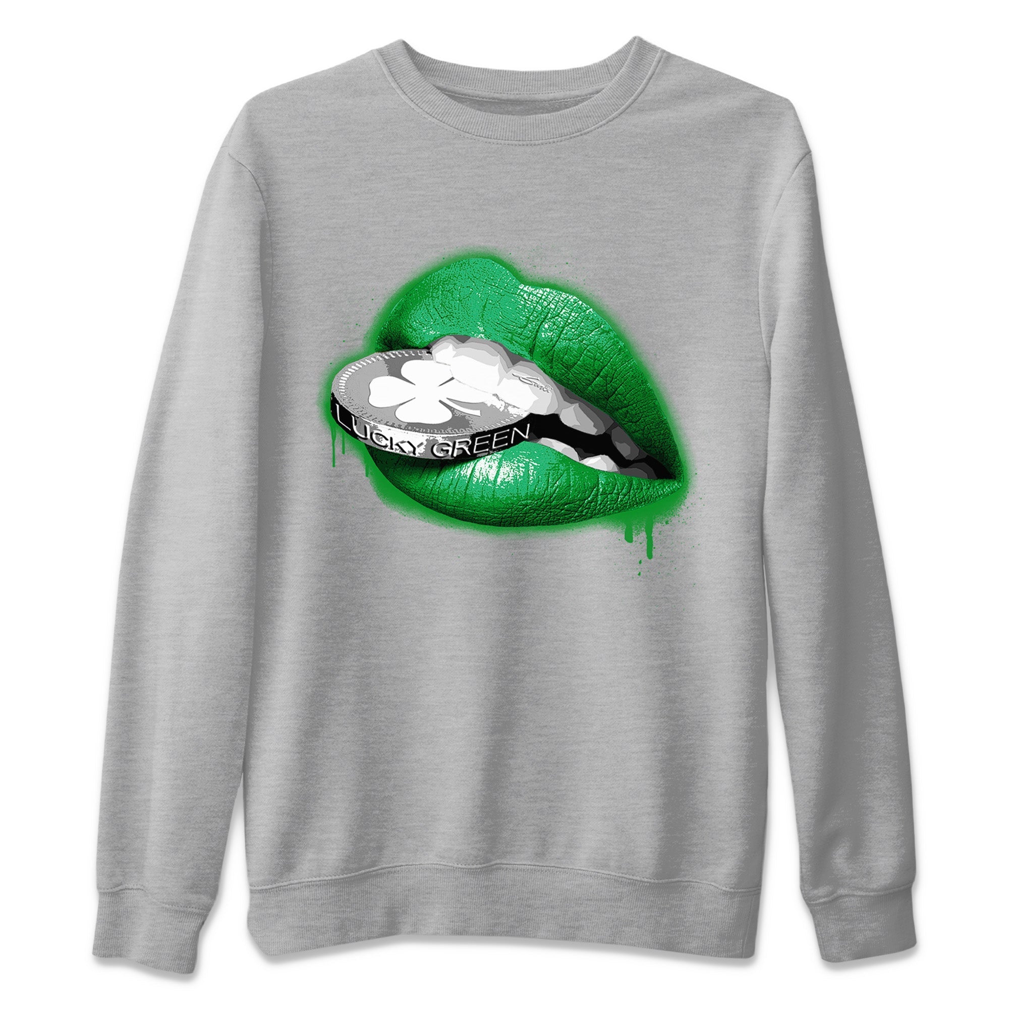 Air Jordan 3 Lucky Green Shirt To Match Jordans Lips Coin Sneaker Tees Air Jordan 3 WMNS Lucky Green Drip Gear Zone Sneaker Matching Clothing Unisex Shirts Heather Grey 2