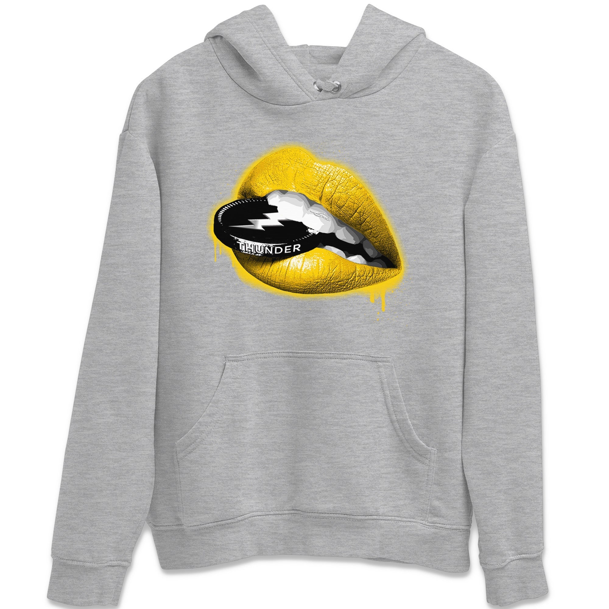 Air Jordan 4 Thunder Sneaker Match Tees Lips Coin Streetwear Sneaker Shirt Air Jordan 4 Retro Thunder Sneaker Release Tees Unisex Shirts Heather Grey 2