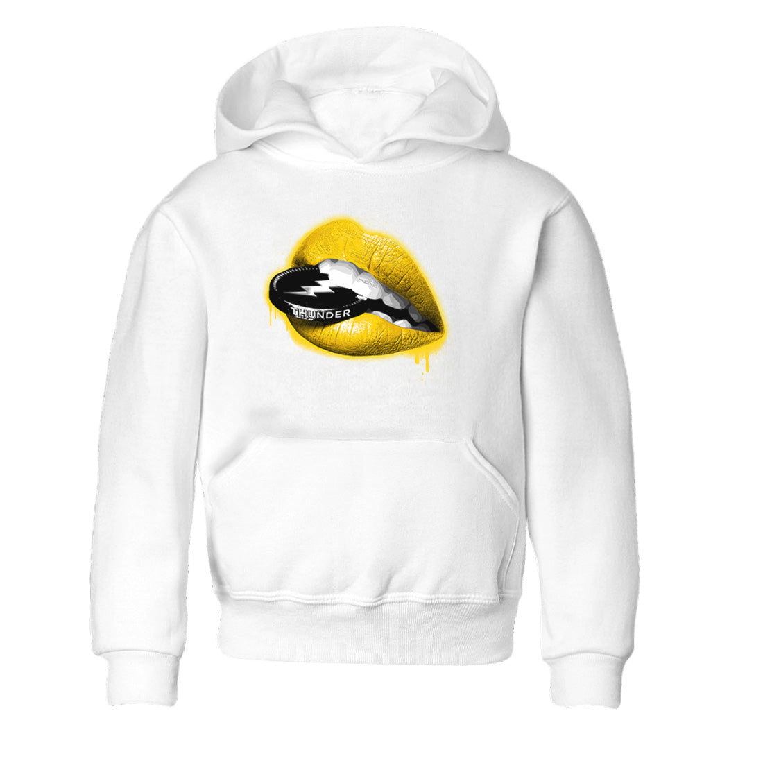 Air Jordan 4 Thunder Sneaker Match Tees Lips Coin Streetwear Sneaker Shirt Air Jordan 4 Retro Thunder Sneaker Release Tees Kids Shirts White 2
