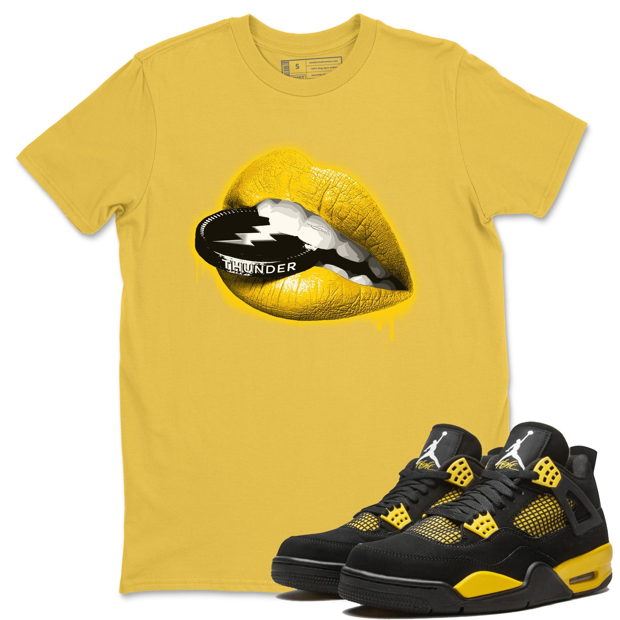 Lips Coin Unisex Tops - Air Jordan 4 Thunder