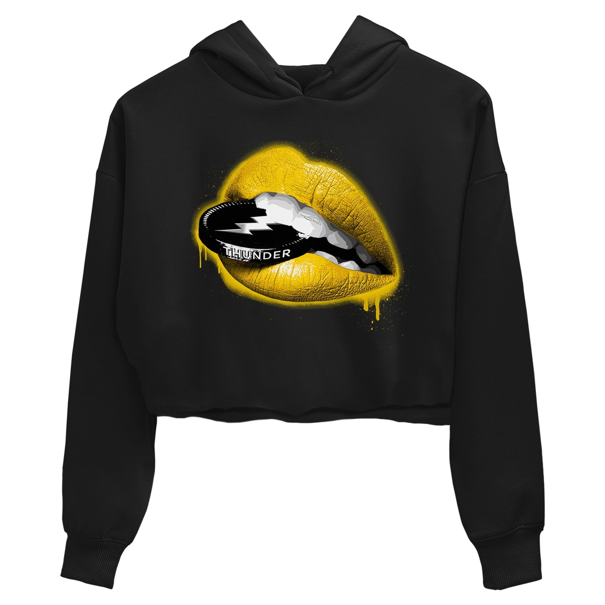 Air Jordan 4 Thunder Sneaker Match Tees Lips Coin Streetwear Sneaker Shirt Air Jordan 4 Retro Thunder Sneaker Release Tees Women's Shirts Black 2