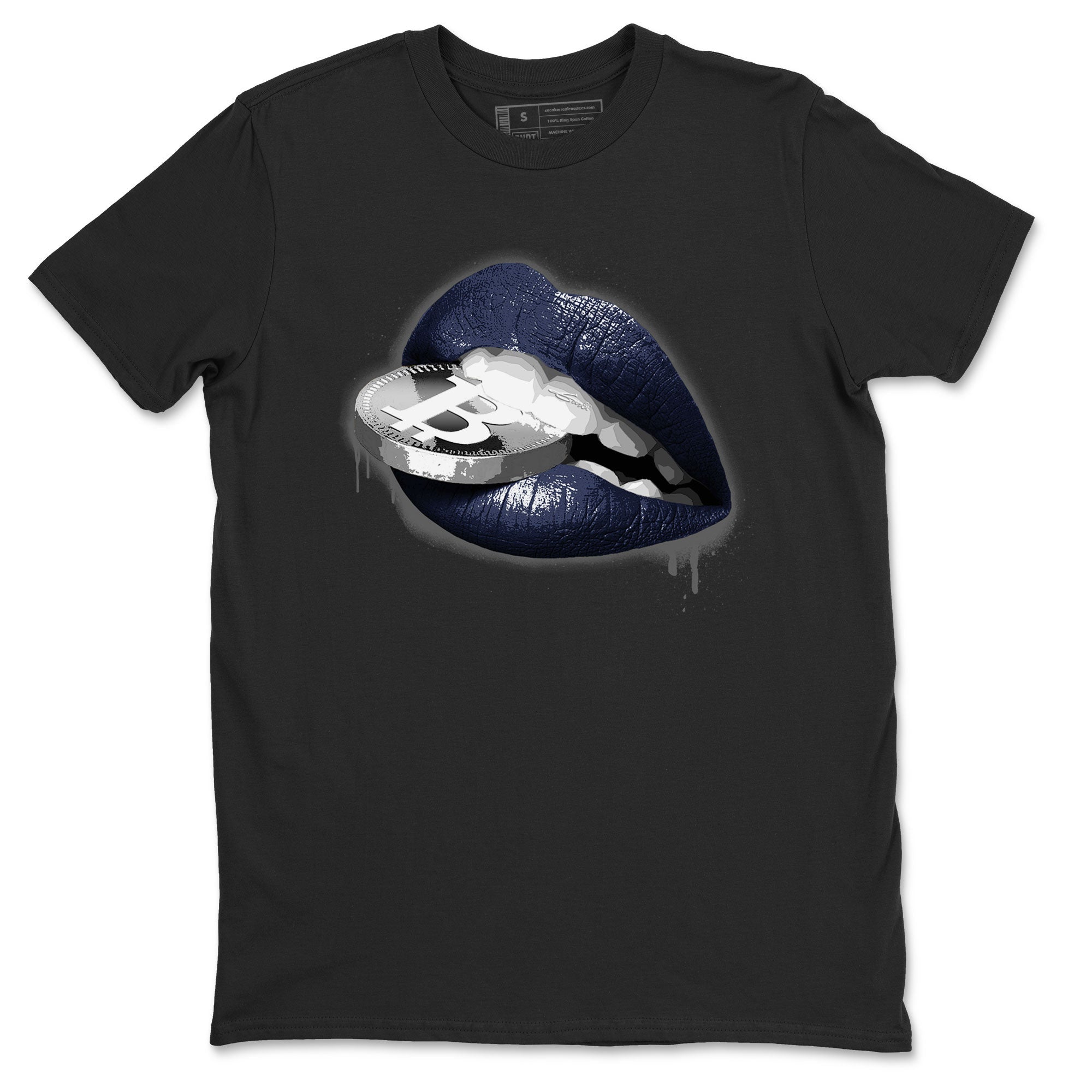 Georgetown 5s shirt to match jordans Lips Coin Streetwear Sneaker Shirt Air Jordan 5 Retro Georgetown Drip Gear Zone Sneaker Matching Clothing Unisex Black 2 T-Shirt