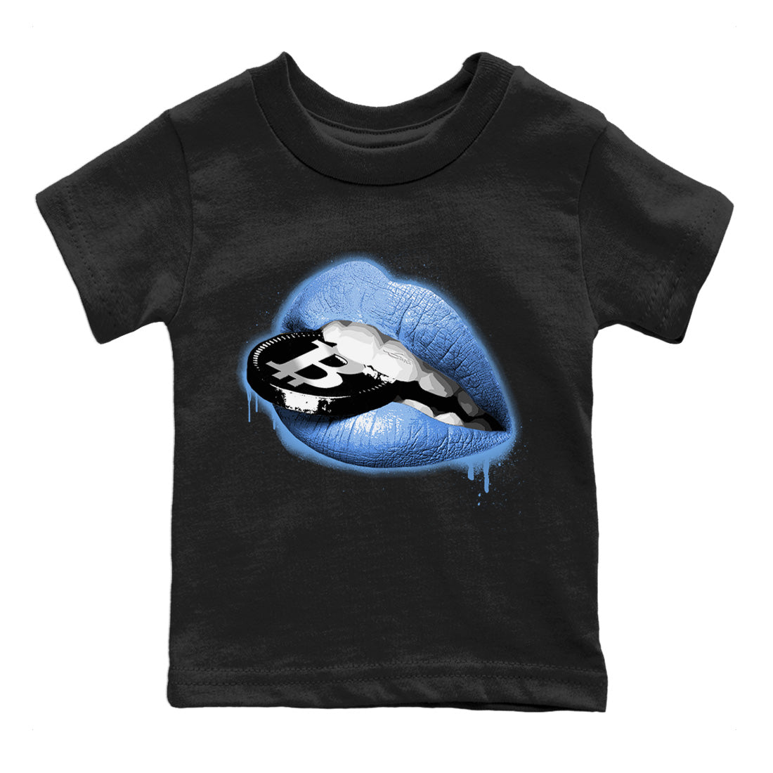 Jordan 5 UNC Sneaker Matching T-Shirt Lips Coin Sneaker Tees Jordan 5 UNC Sneaker Release Tees Kids Shirts