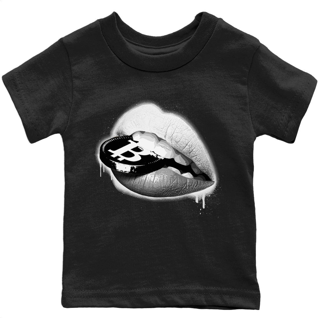 Jordan 1 Light Smoke Grey Sneaker Matching T-Shirt Lips Coin Sneaker Tees Jordan 1 Light Smoke Grey Sneaker Release Tees Kids Shirts