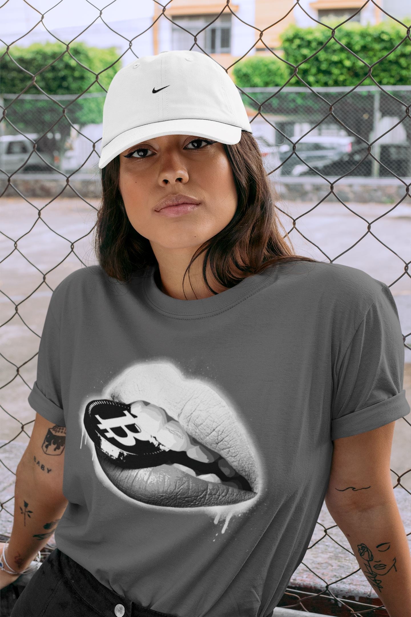 Jordan 1 Light Smoke Grey Sneaker Matching T-Shirt Lips Coin Sneaker Tees Jordan 1 Light Smoke Grey Sneaker Release Tees Crew Neck Tees