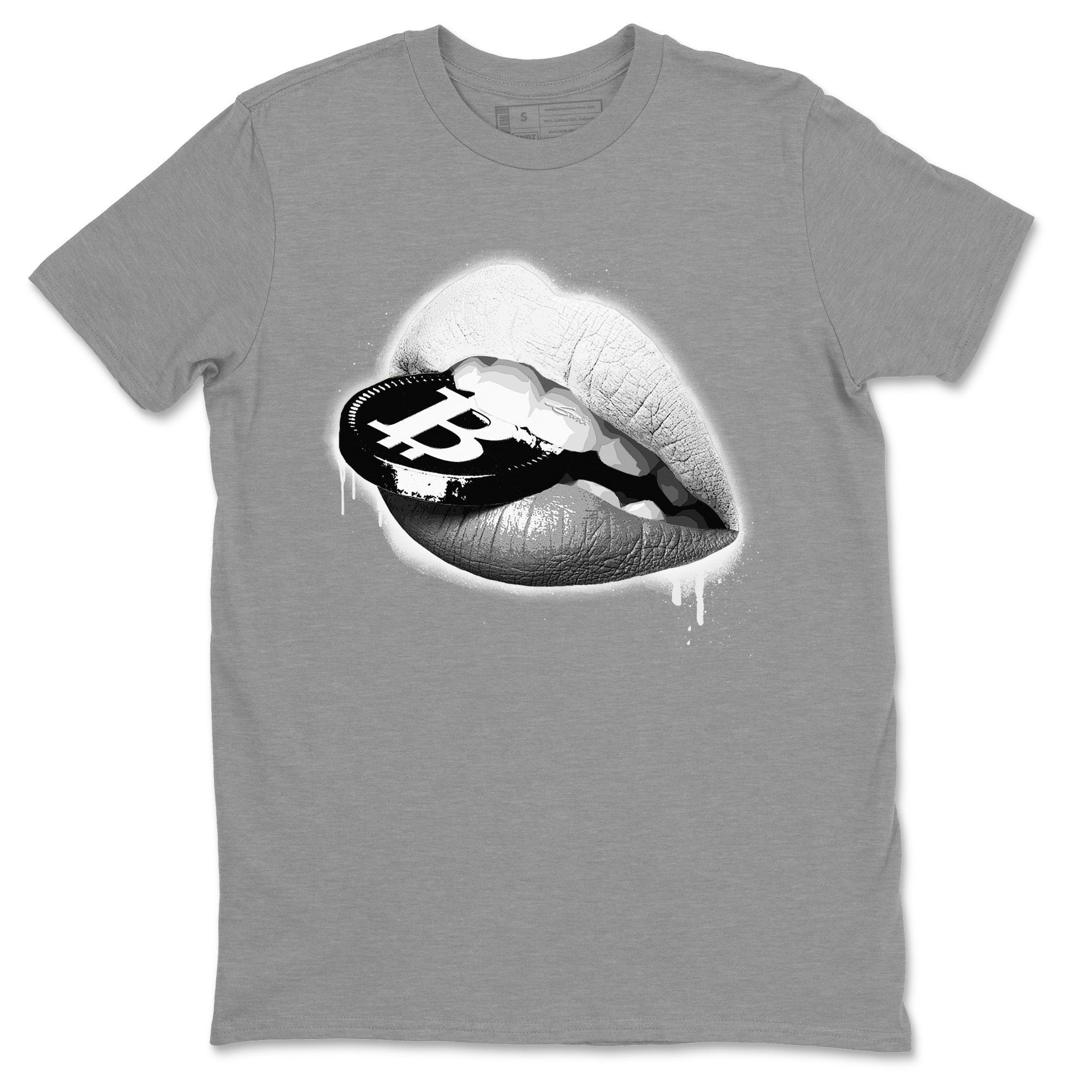 Jordan 1 Light Smoke Grey Sneaker Matching T-Shirt Lips Coin Sneaker Tees Jordan 1 Light Smoke Grey Sneaker Release Tees Crew Neck Tees