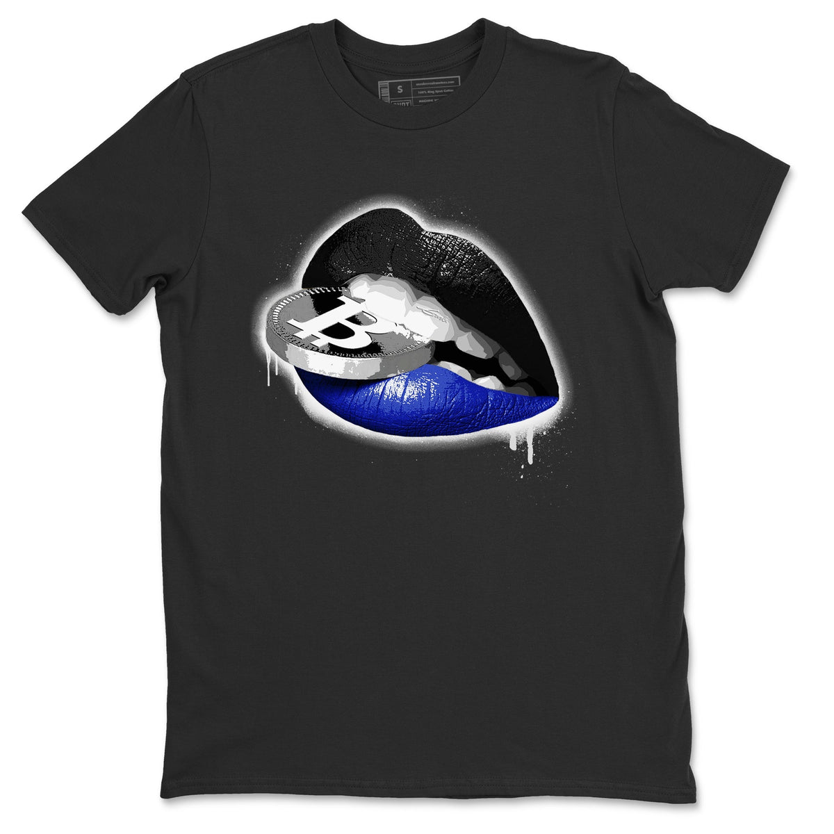 Jordan 12 Hyper Royal Sneaker Matching T-Shirt Lips Coin Sneaker Tees Jordan 12 Hyper Royal Sneaker Release Tees Crew Neck Tees