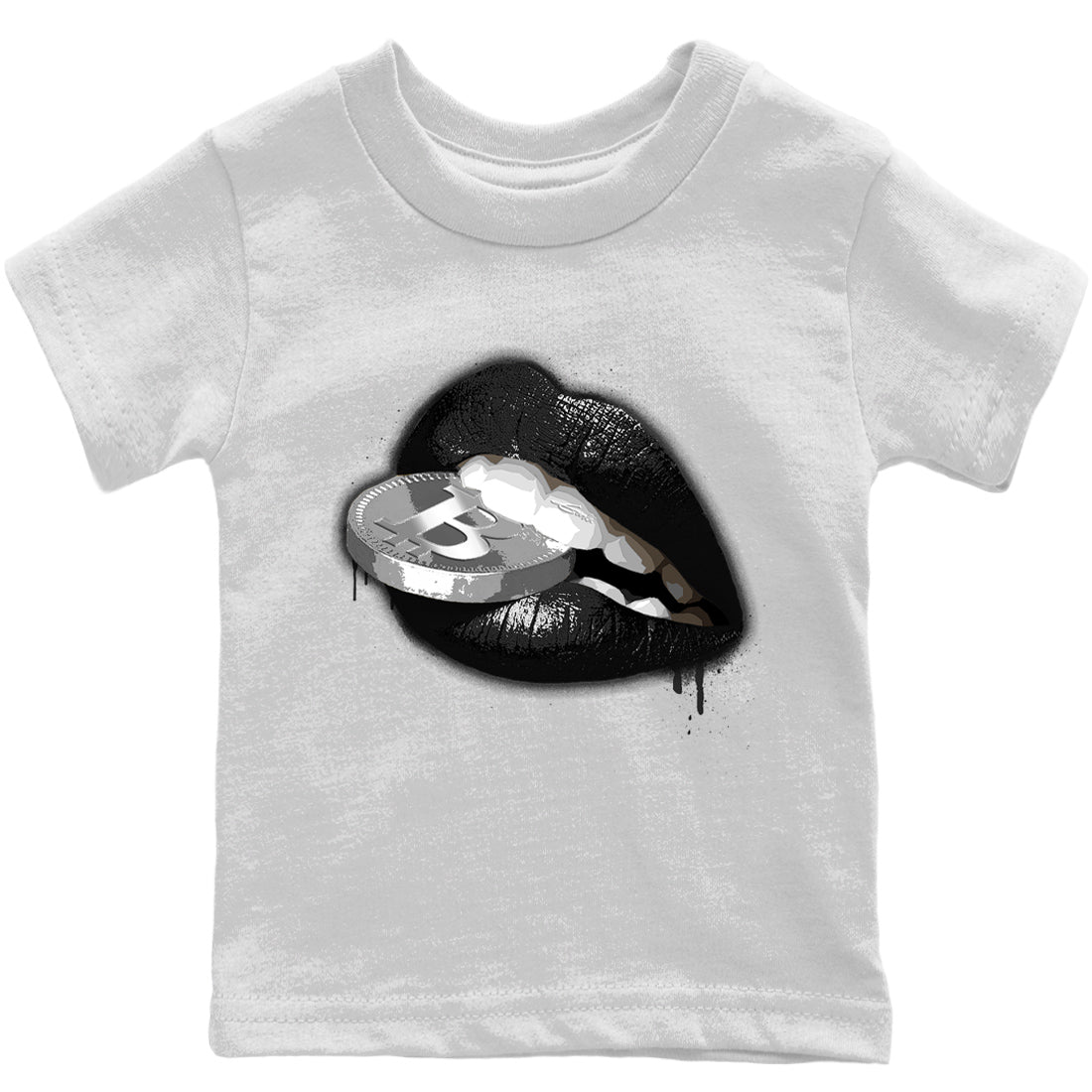 Jordan 4 Black Canvas Sneaker Matching T-Shirt Lips Coin Sneaker Tees Jordan 4 Black Canvas Sneaker Release Tees Kids Shirts