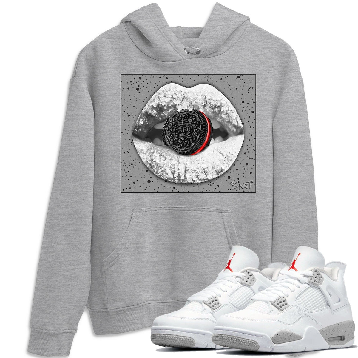 Jordan 4 Tech Grey Shirt To Match Jordans Lips Cookie Sneaker Tees Jordan 4 Tech Grey Drip Gear Zone Sneaker Matching Clothing Unisex Shirts