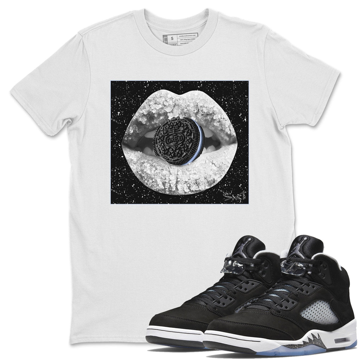Jordan 5 Moonlight Shirt To Match Jordans Lips Cookie Sneaker Tees Jordan 5 Moonlight Drip Gear Zone Sneaker Matching Clothing Unisex Shirts
