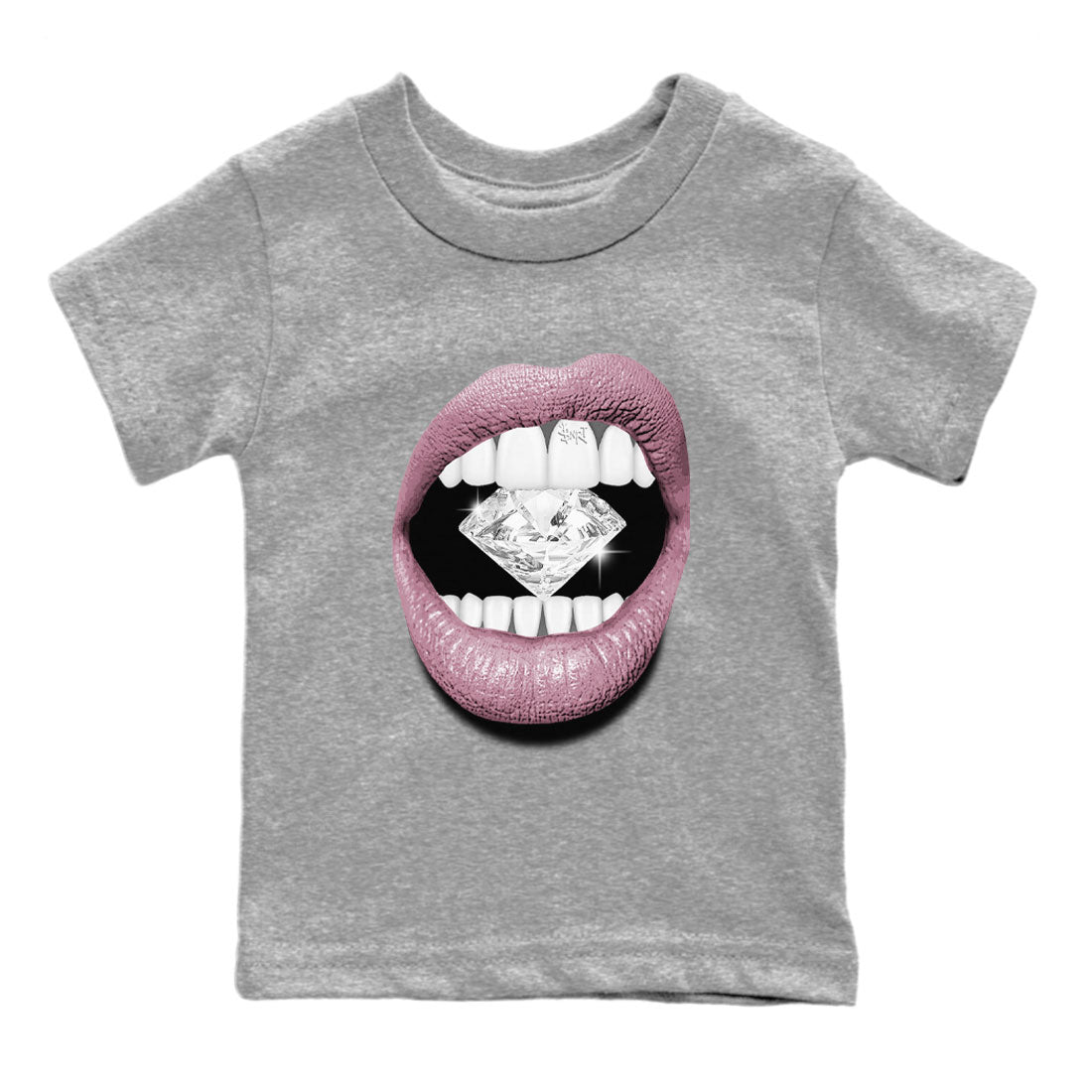 Air Jordan 1 Mauve shirt to match jordans Lips Diamond crew neck streetwear t-shirt AJ1 High OG Mauve Drip Gear Zone Crew Neck Sneaker Matching TeeBaby Toddler Heather Grey 2 Sneaker Matching Tee