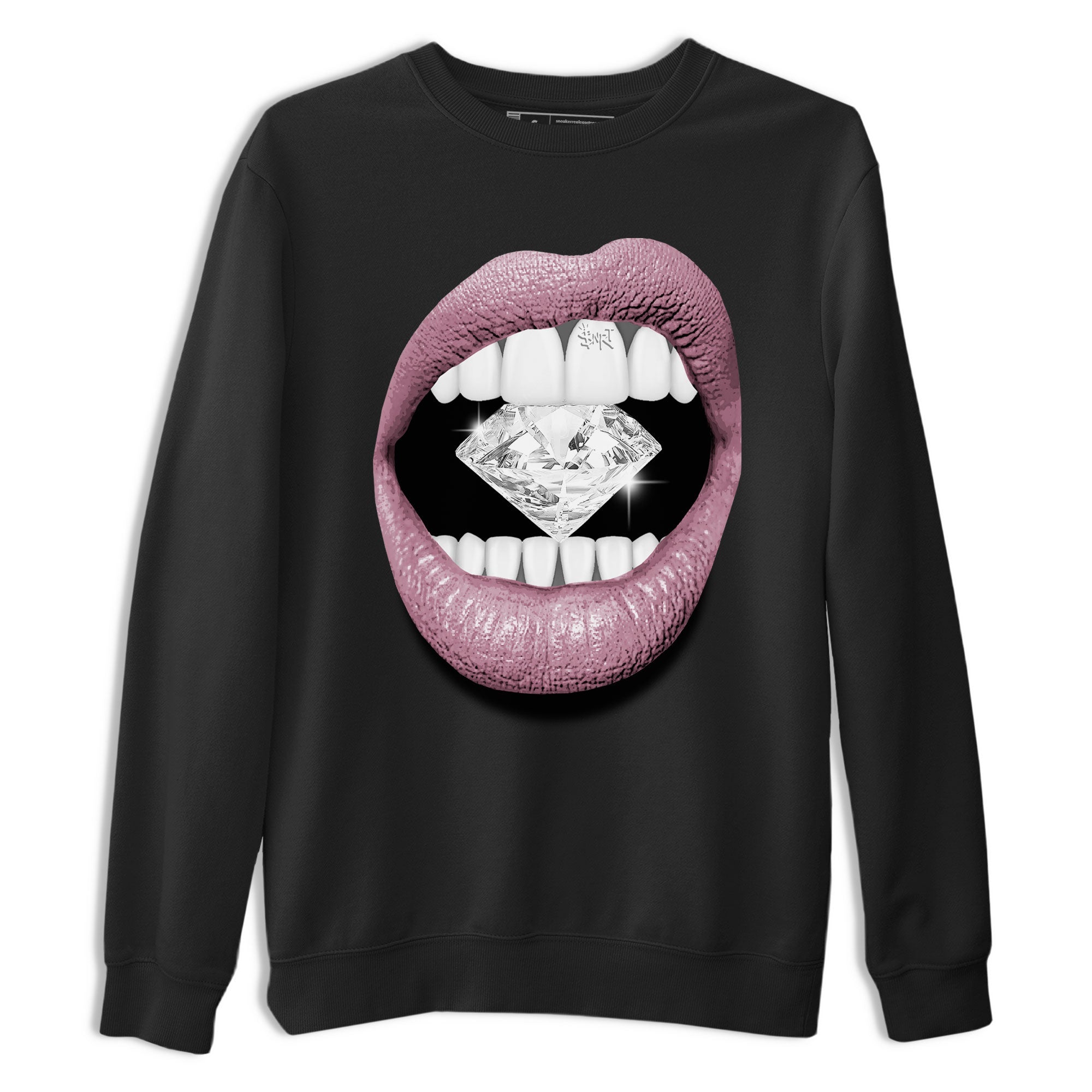 Air Jordan 1 Mauve shirt to match jordans Lips Diamond crew neck streetwear t-shirt AJ1 High OG Mauve Drip Gear Zone Crew Neck Sneaker Matching TeeUnisex Black 2 Sneaker Matching Tee
