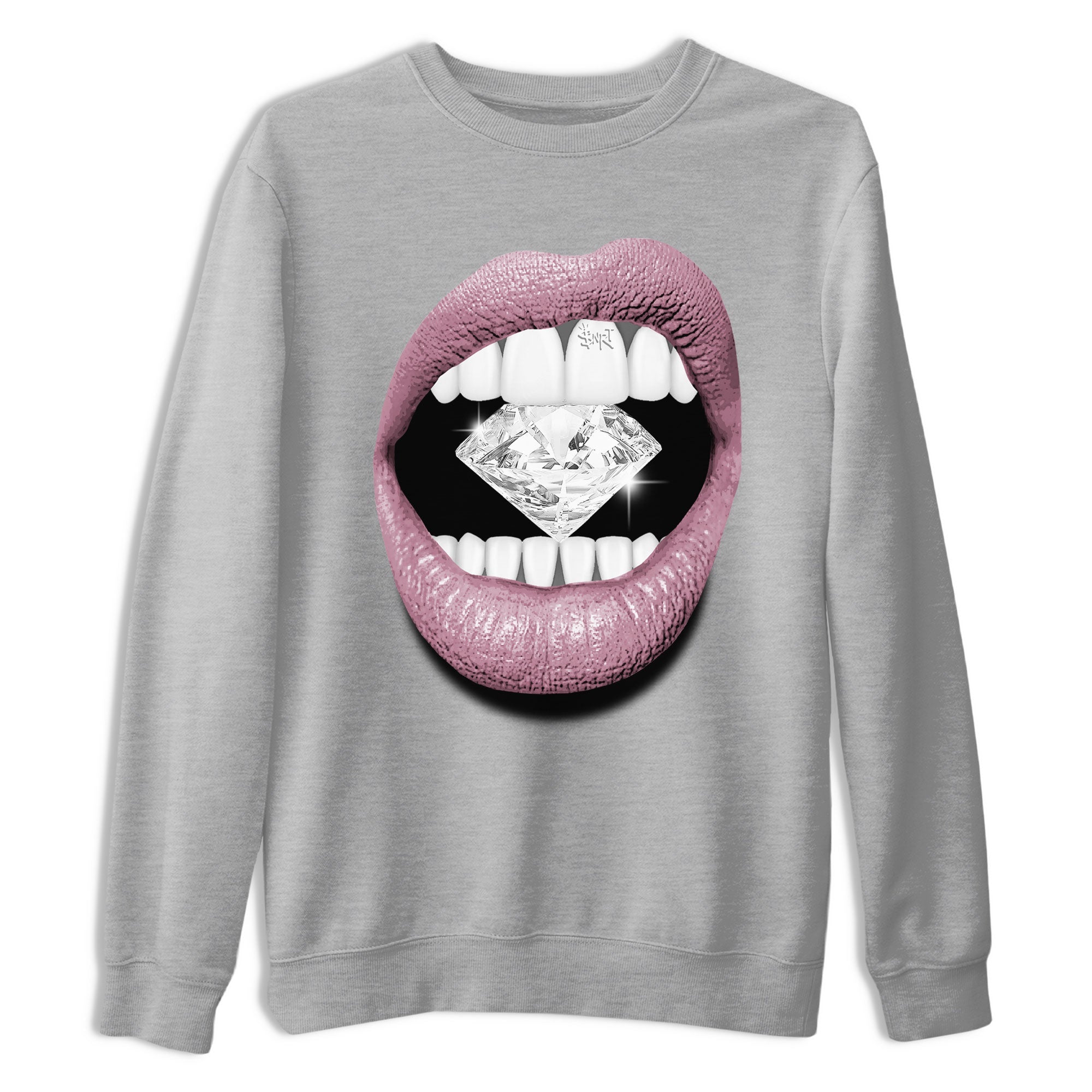 Air Jordan 1 Mauve shirt to match jordans Lips Diamond crew neck streetwear t-shirt AJ1 High OG Mauve Drip Gear Zone Crew Neck Sneaker Matching TeeUnisex Heather Grey 2 Sneaker Matching Tee