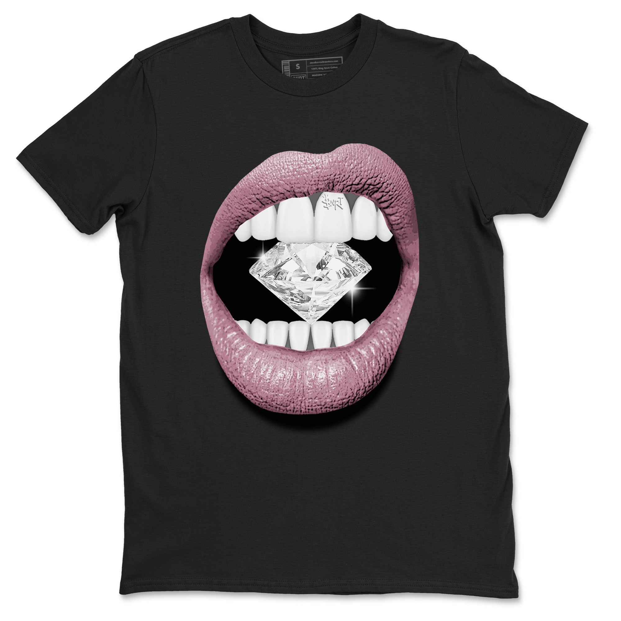 Air Jordan 1 Mauve shirt to match jordans Lips Diamond crew neck streetwear t-shirt AJ1 High OG Mauve Drip Gear Zone Crew Neck Sneaker Matching TeeUnisex Black 2 Sneaker Matching Tee