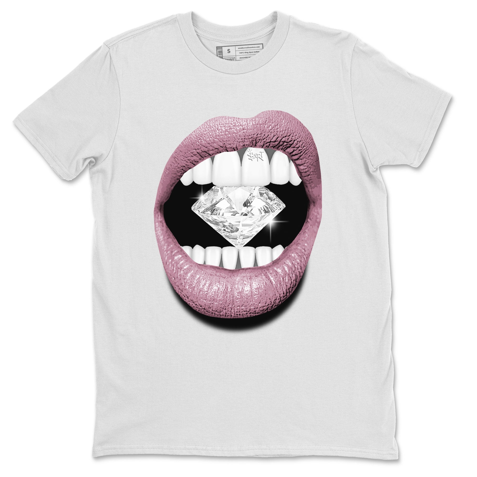 Air Jordan 1 Mauve shirt to match jordans Lips Diamond crew neck streetwear t-shirt AJ1 High OG Mauve Drip Gear Zone Crew Neck Sneaker Matching TeeUnisex White 2 Sneaker Matching Tee