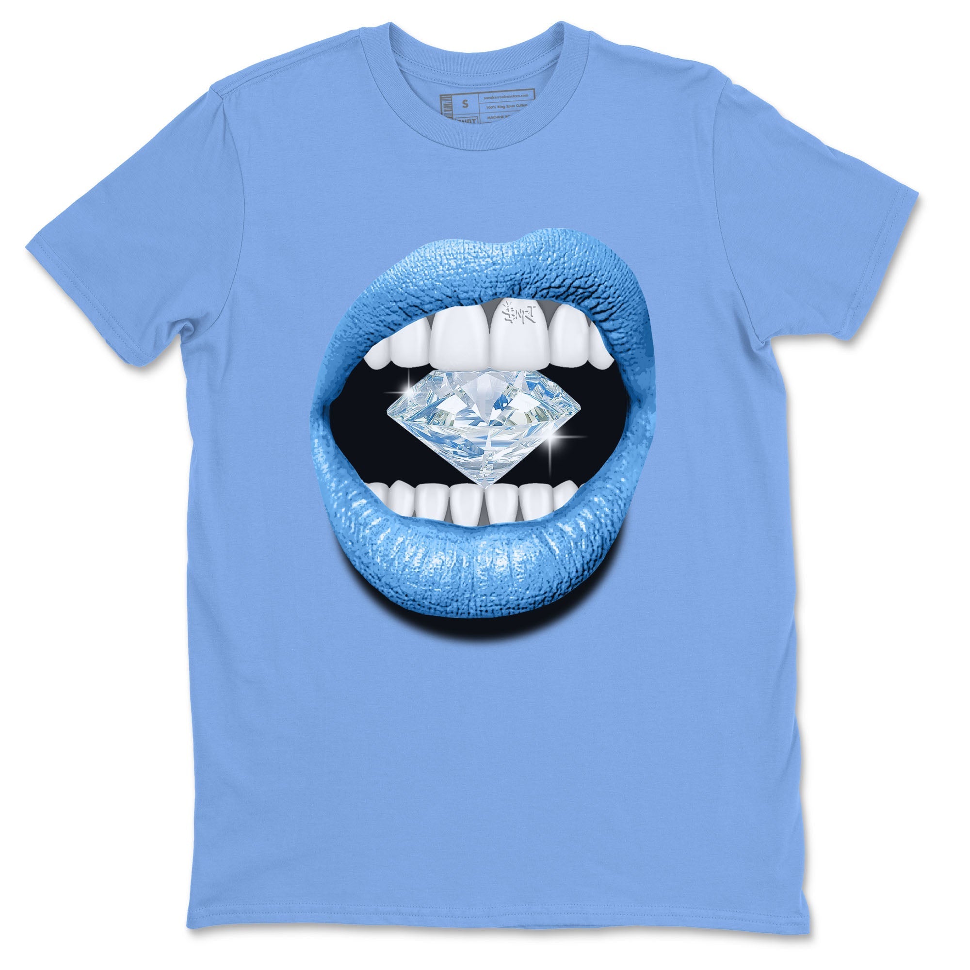 Air Jordan 1 Retro High OG UNC Toe Shirt to match Jordans Lips Diamond Streetwear Sneaker Shirt Air Jordan 1 High OG UNC Toe Tees Crew Neck T-Shirts Carolina Blue 2