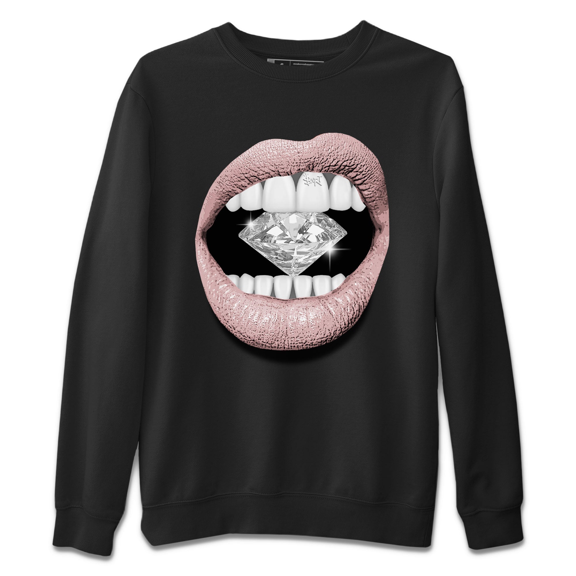 Air Jordan 1 Washed Pink Sneaker Match Tees Lips Diamond Streetwear Sneaker Shirt Air Jordan 1 High OG WMNS Washed Pink Tees Unisex Shirts Black 2