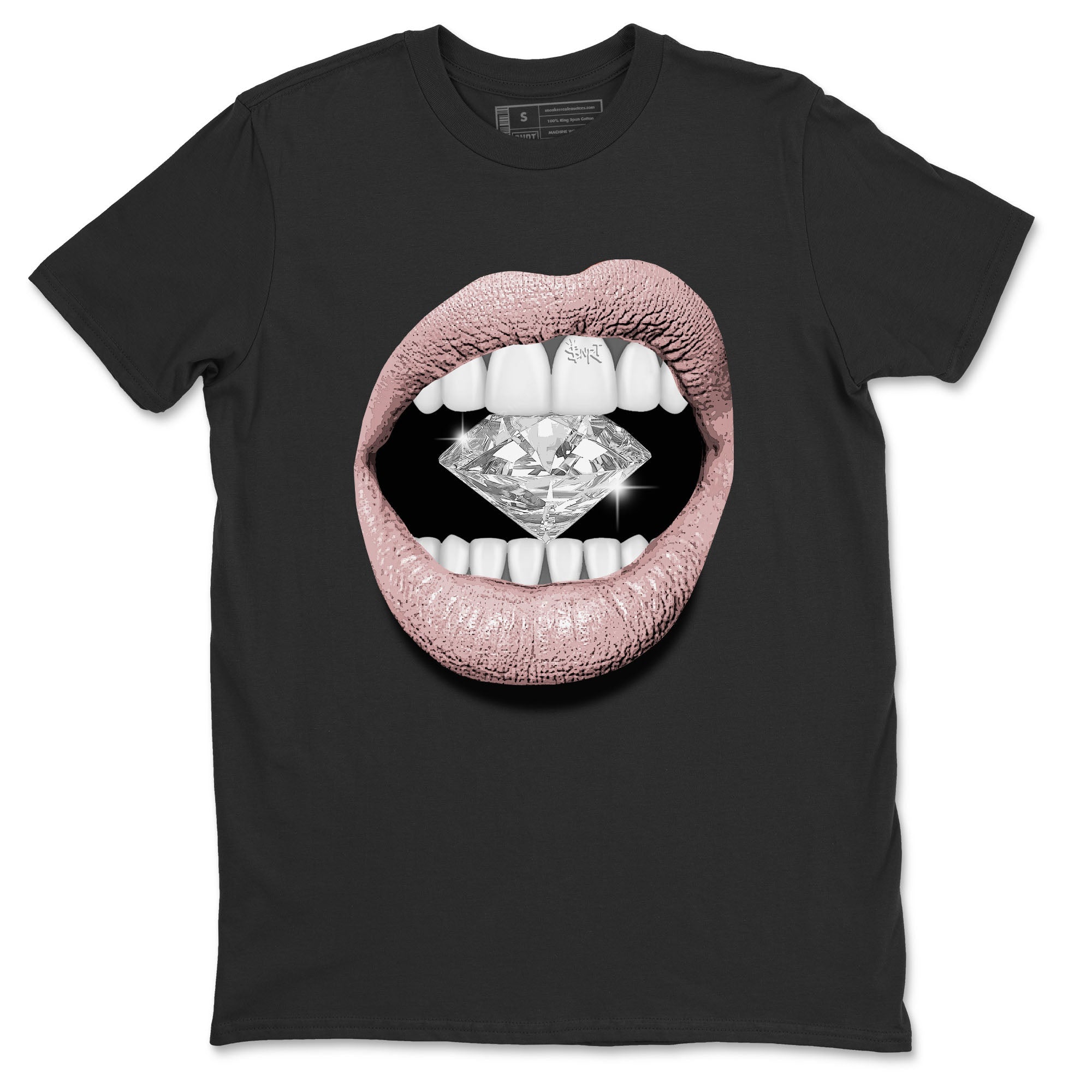 Air Jordan 1 Washed Pink Sneaker Match Tees Lips Diamond Streetwear Sneaker Shirt Air Jordan 1 High OG WMNS Washed Pink Tees Unisex Shirts Black 2